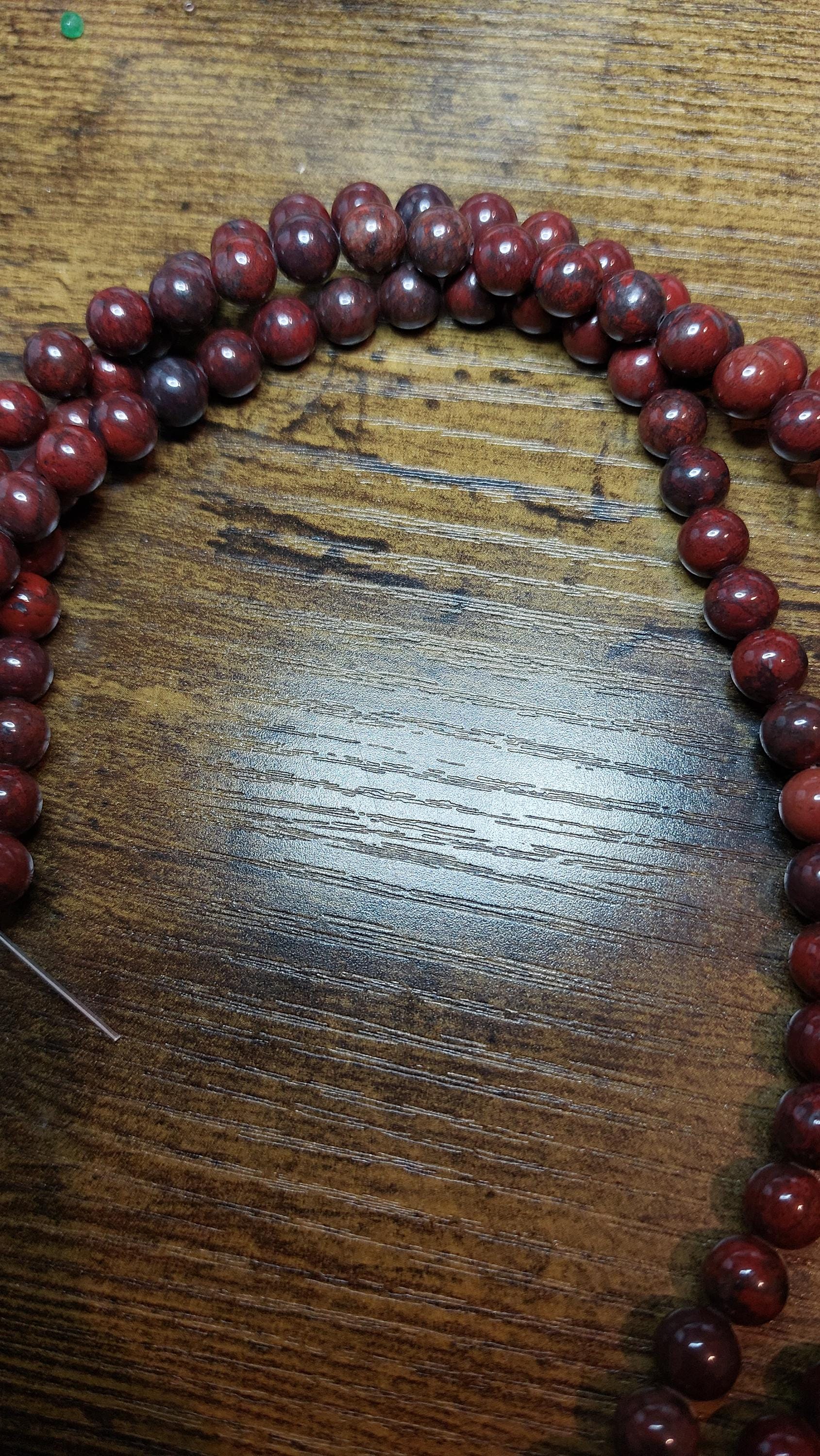 Natural Brecciated Jasper Beads 8mm
