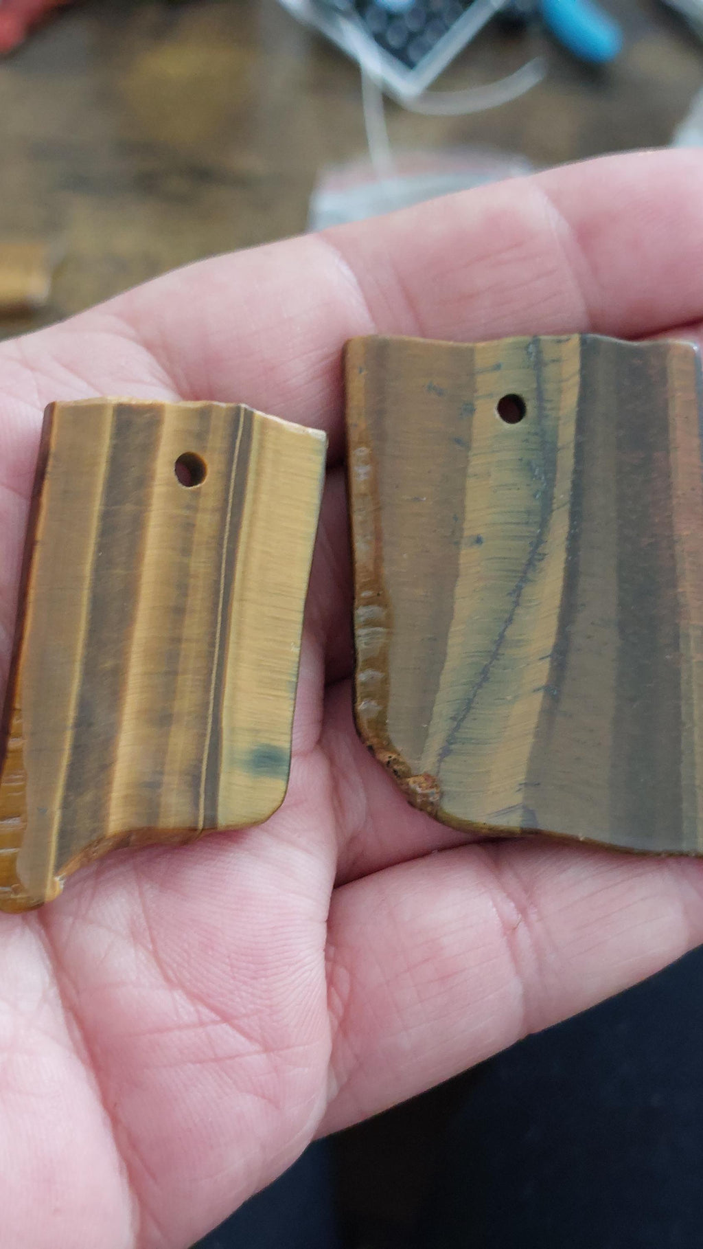 Natural Tiger Eye Irregular Pendant
