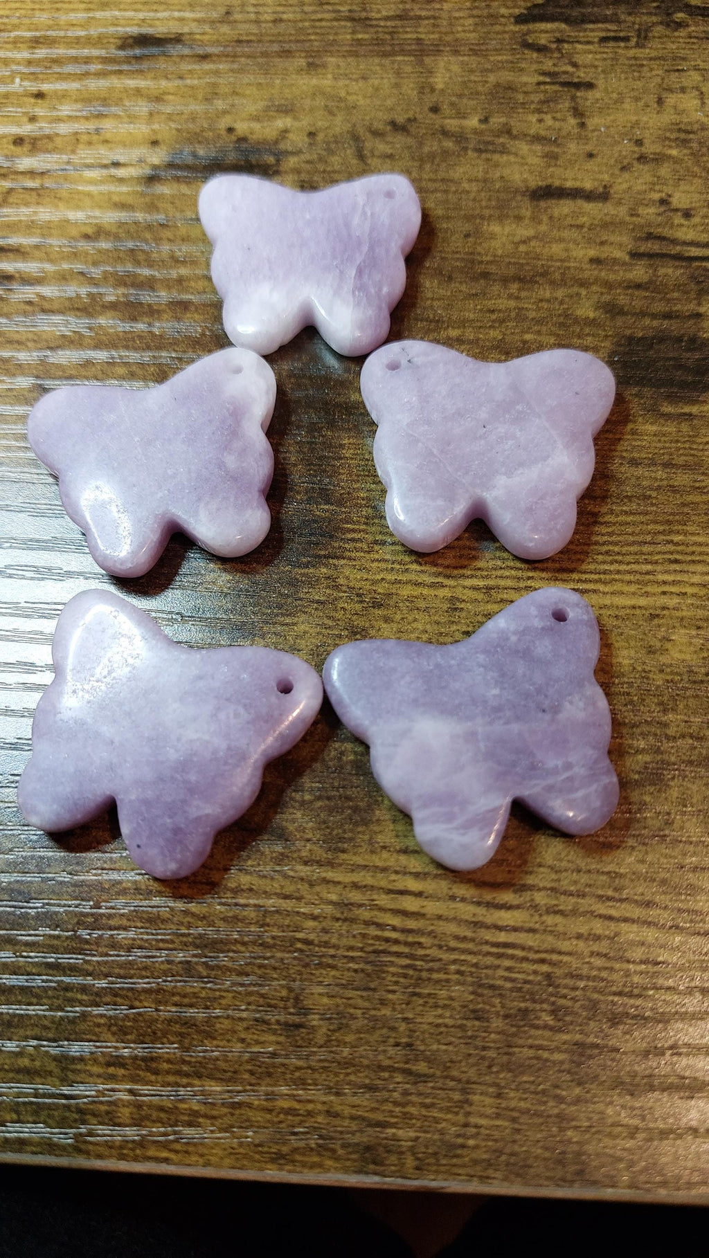 natural Lepidolite butterfly pendant
