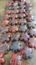 natural Brecciated jasper beads flower