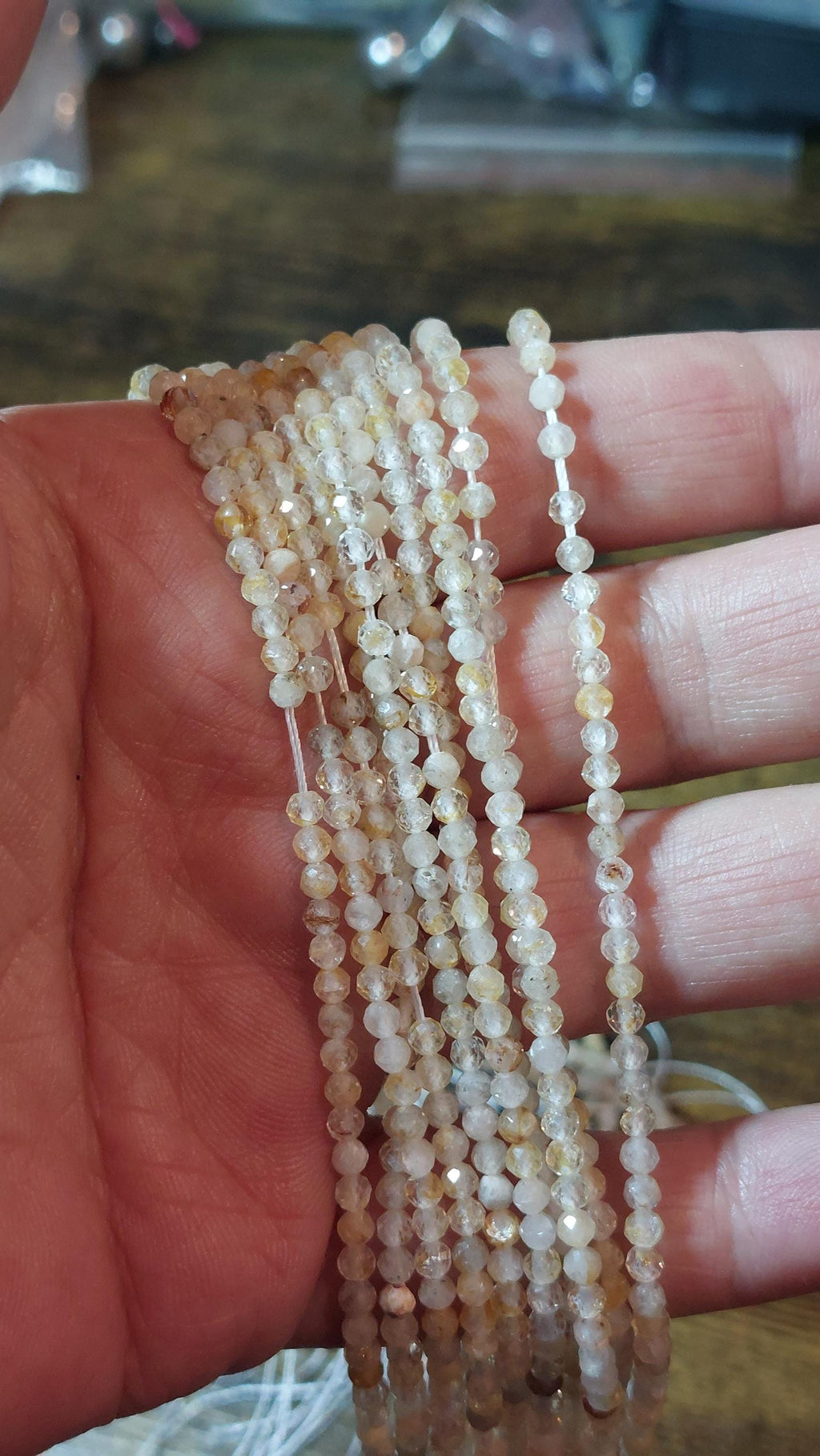Natural Topaz Facetted Beads 3.5mm