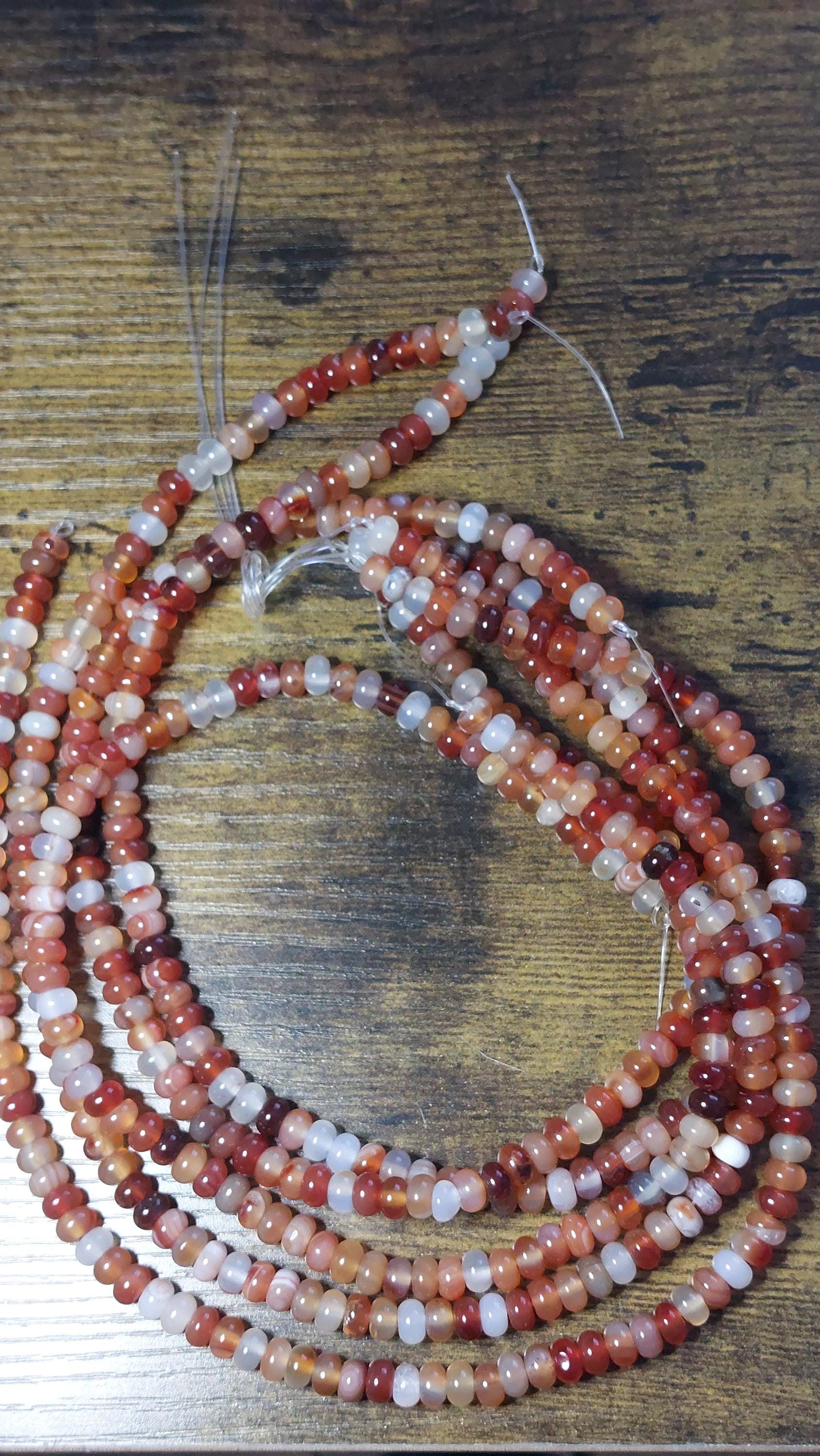 carnelian beads Rondelle 6x4mm