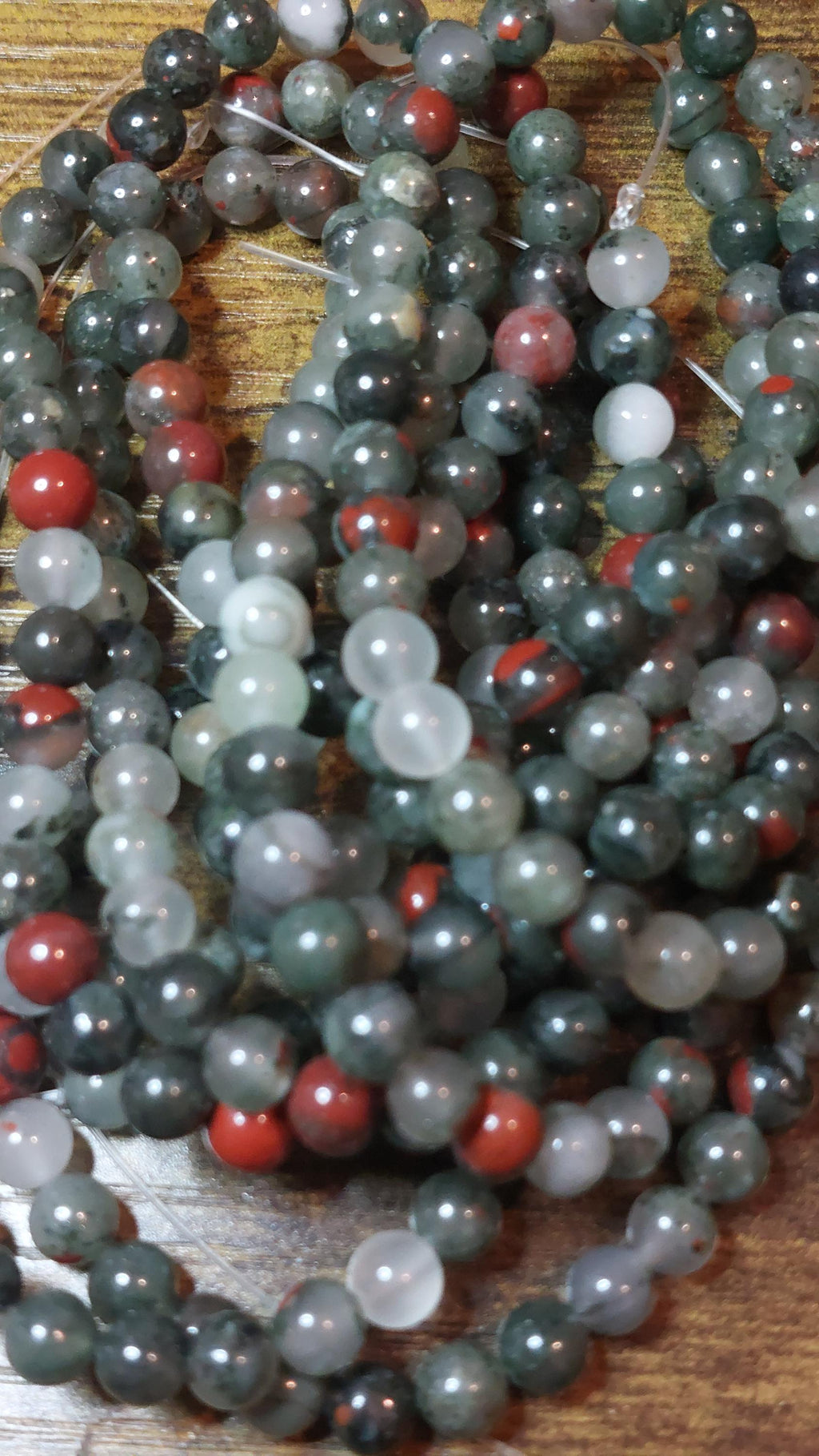 natural Bloodstone beads 6mm