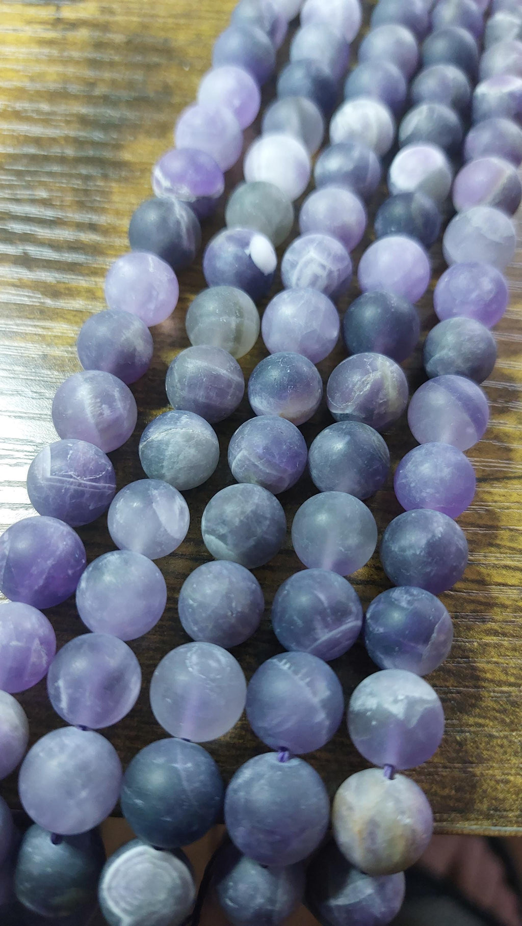 Frosted Amethyst Beads 10mm