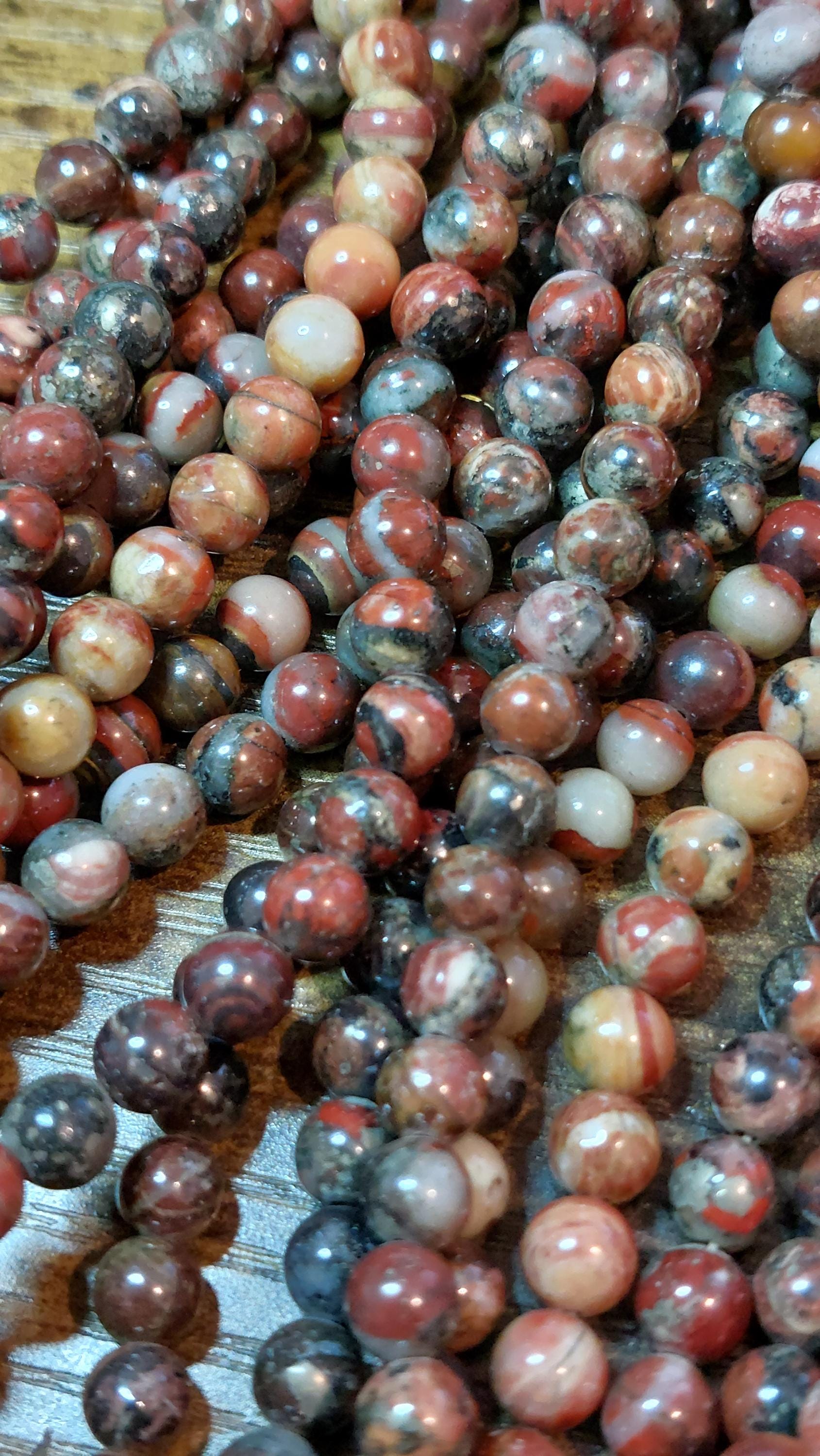 brecciated jasper 6mm beads