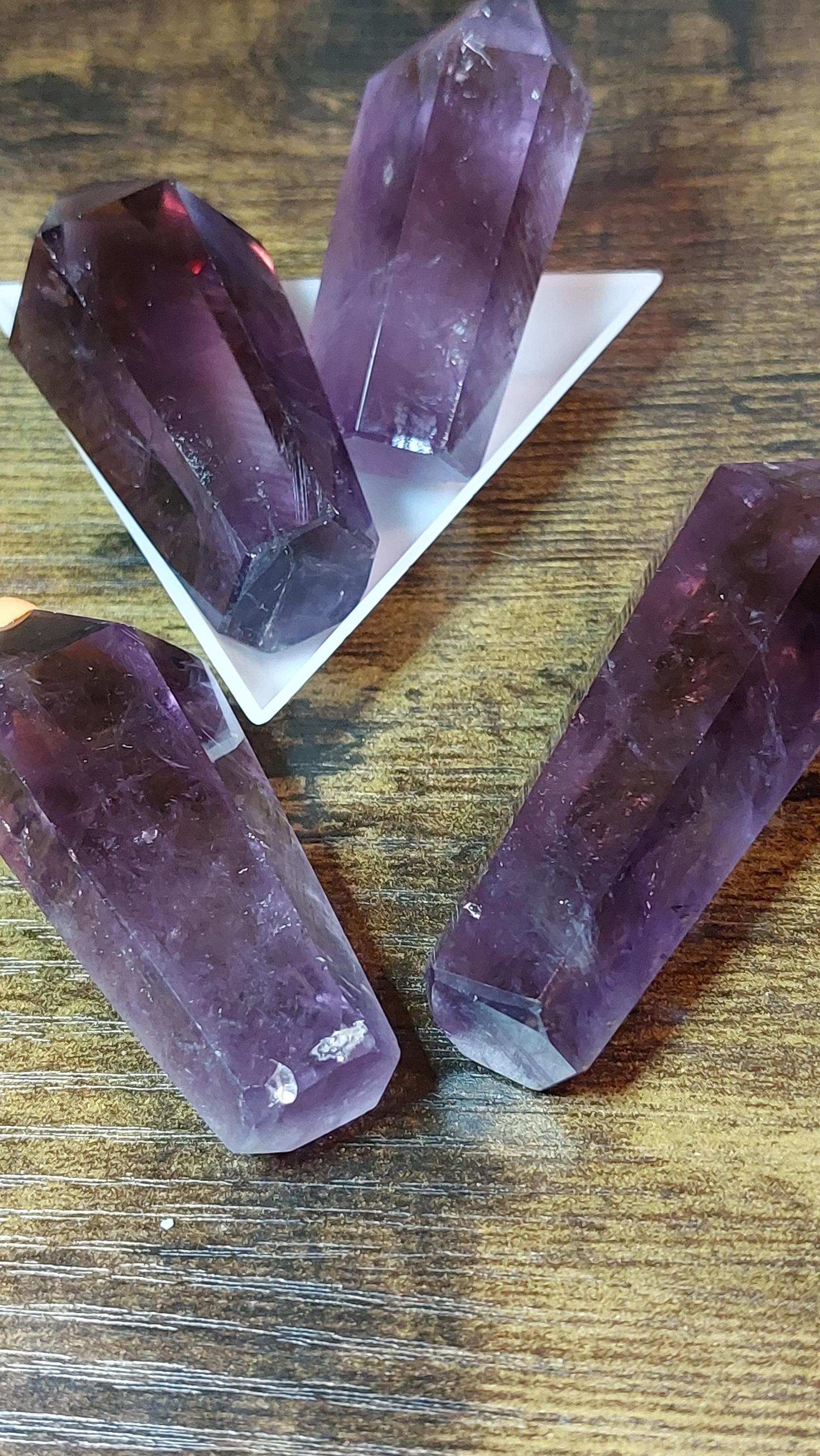 Natural amethyst tower
