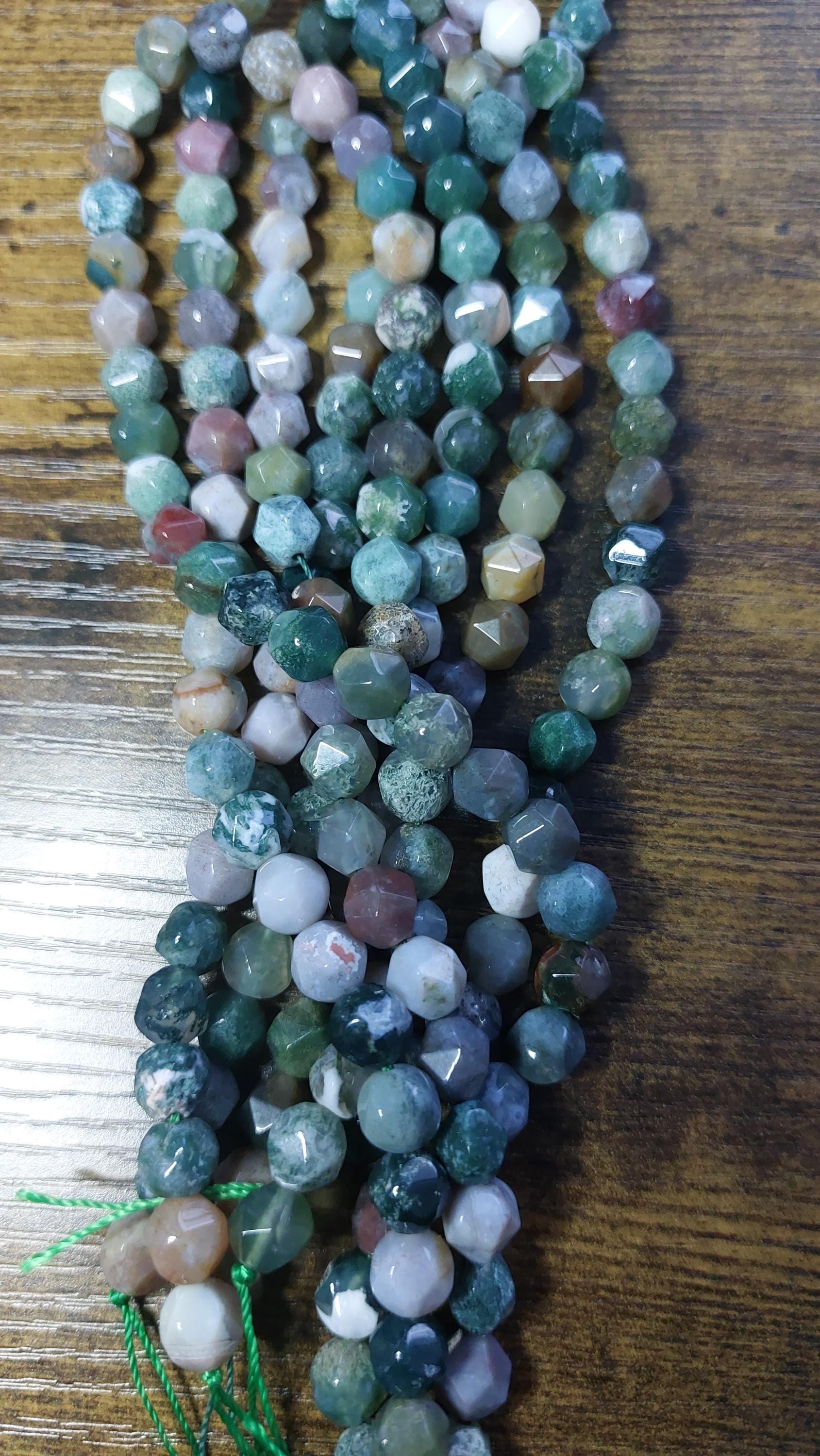 Indian Agate Faceted Beads 8mm