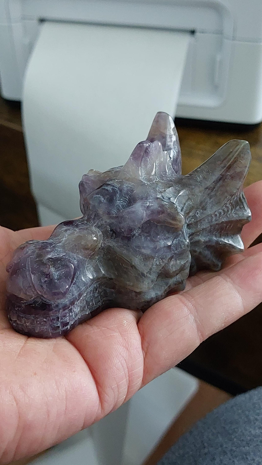 natural amethyst carved dragon