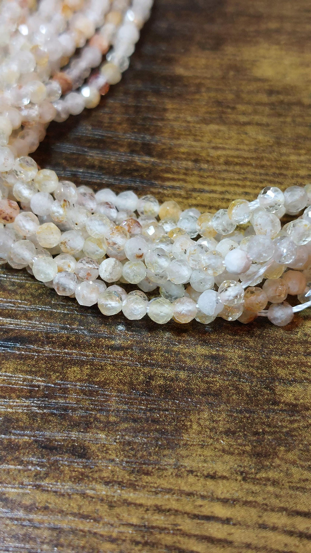 Natural Topaz Facetted Beads 3.5mm