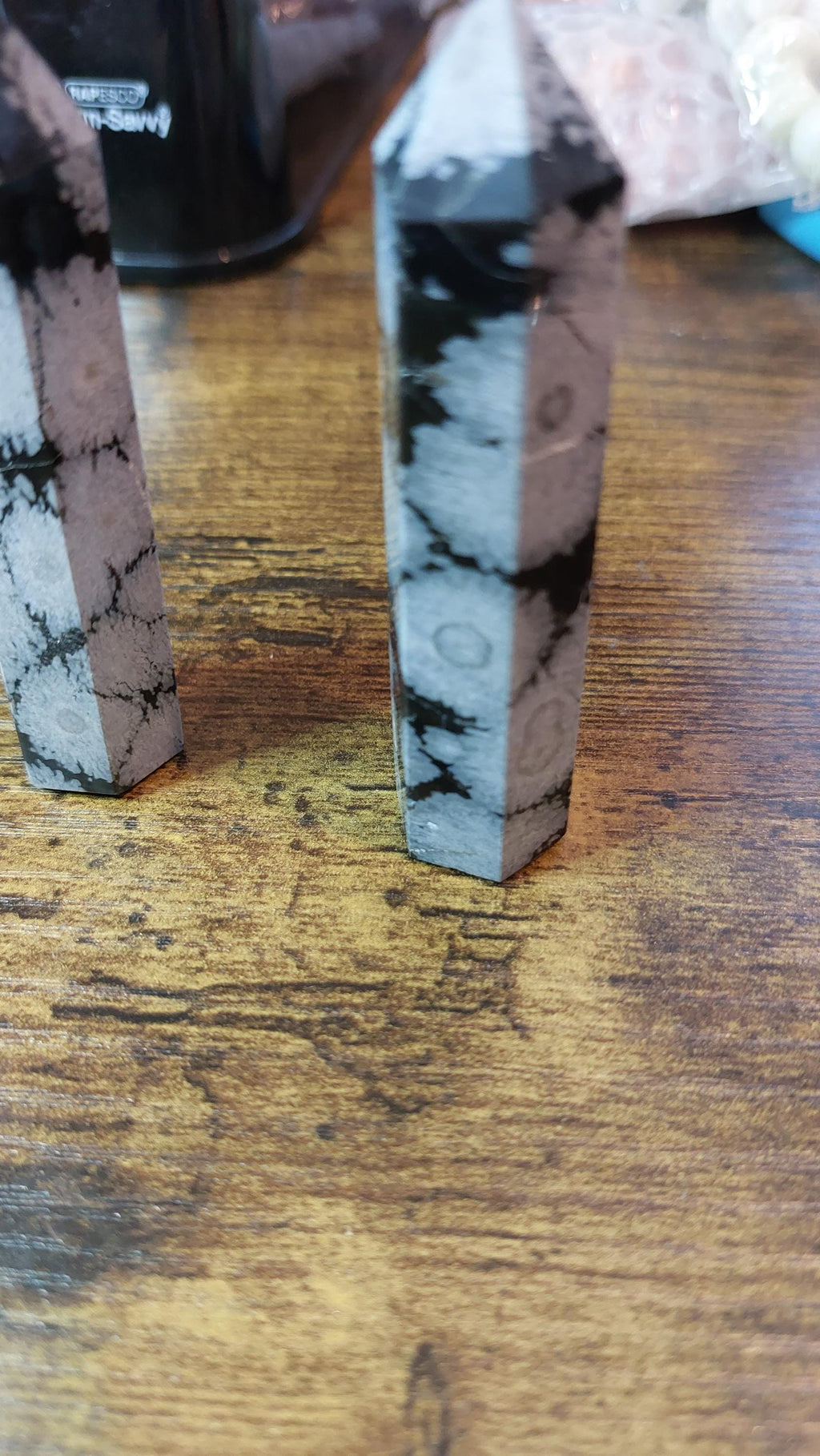 Natural Snowflake Obsidian tower