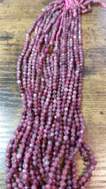 Red tourmaline beads