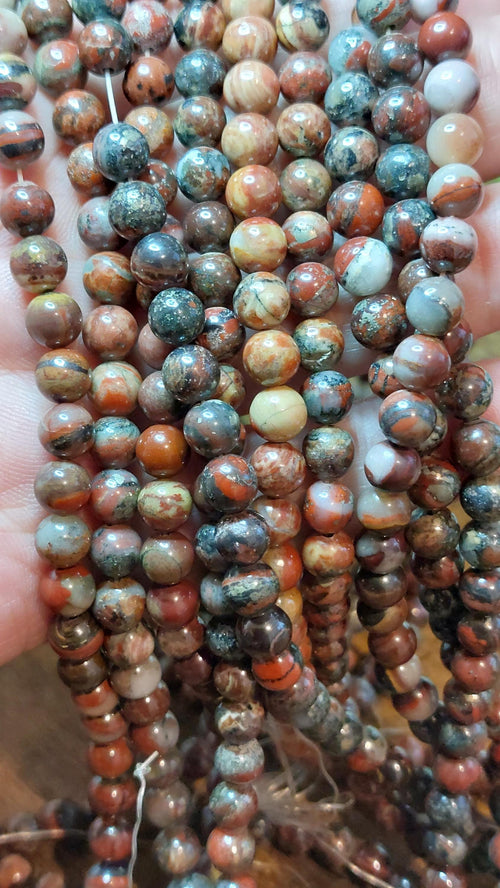 brecciated jasper 6mm beads