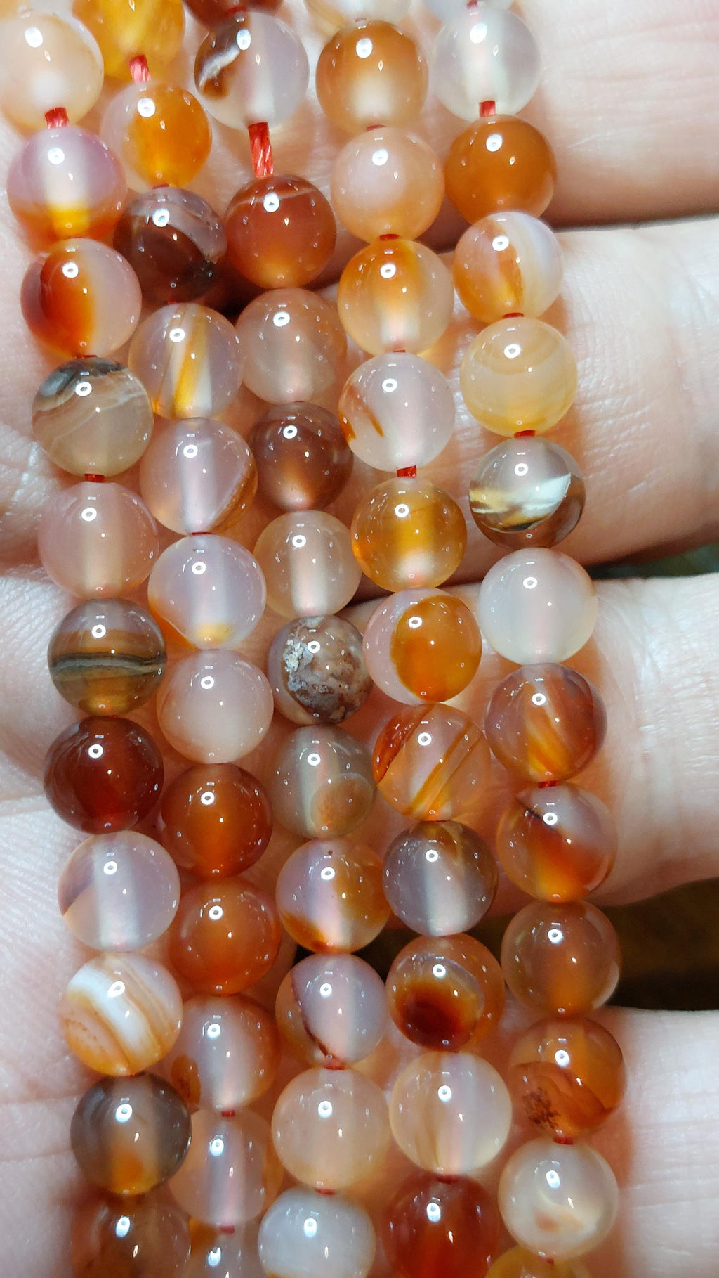 natural Sardonyx 6mm besds