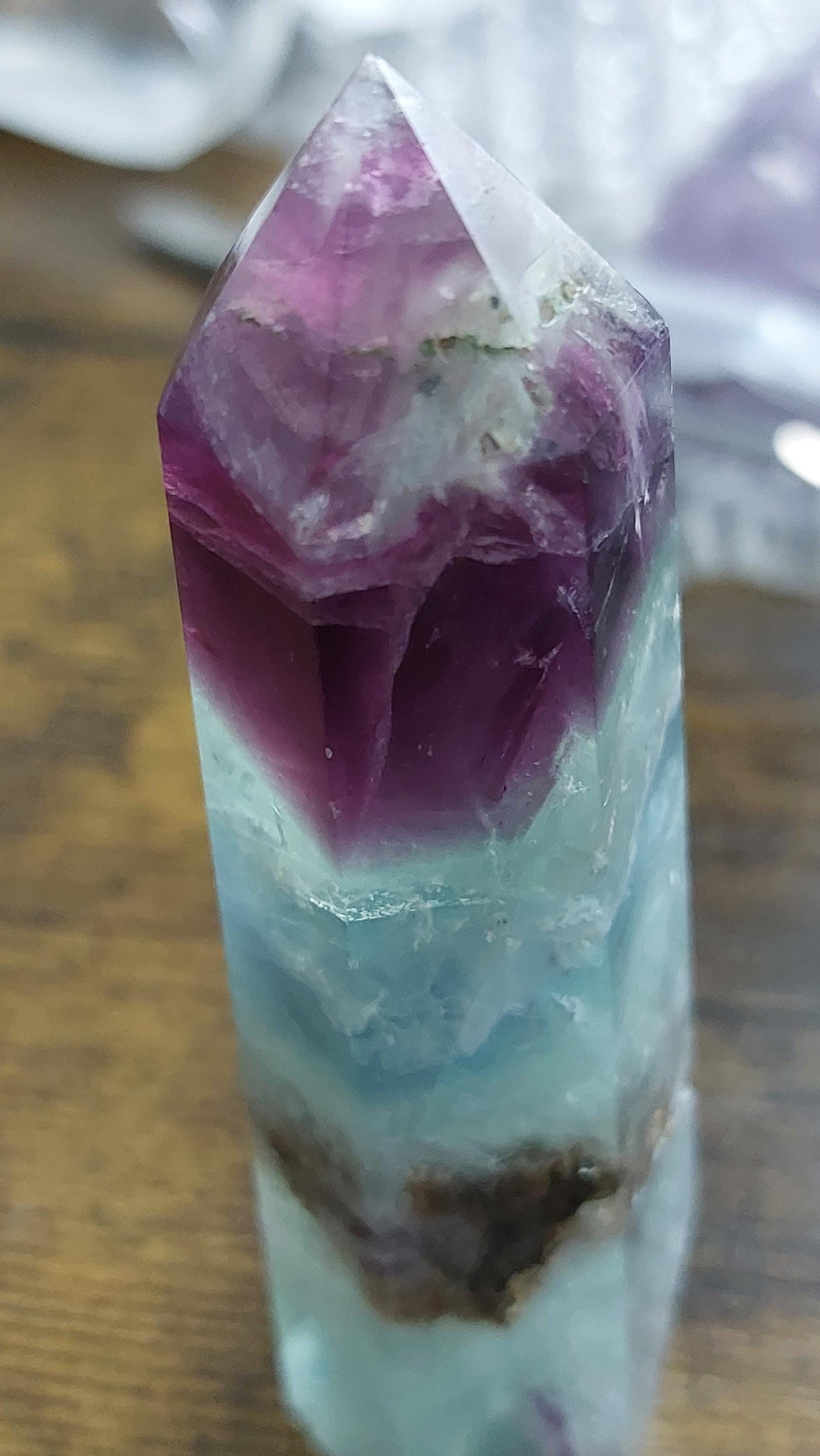 Natural Fluorite Crystal Tower 75-80mm