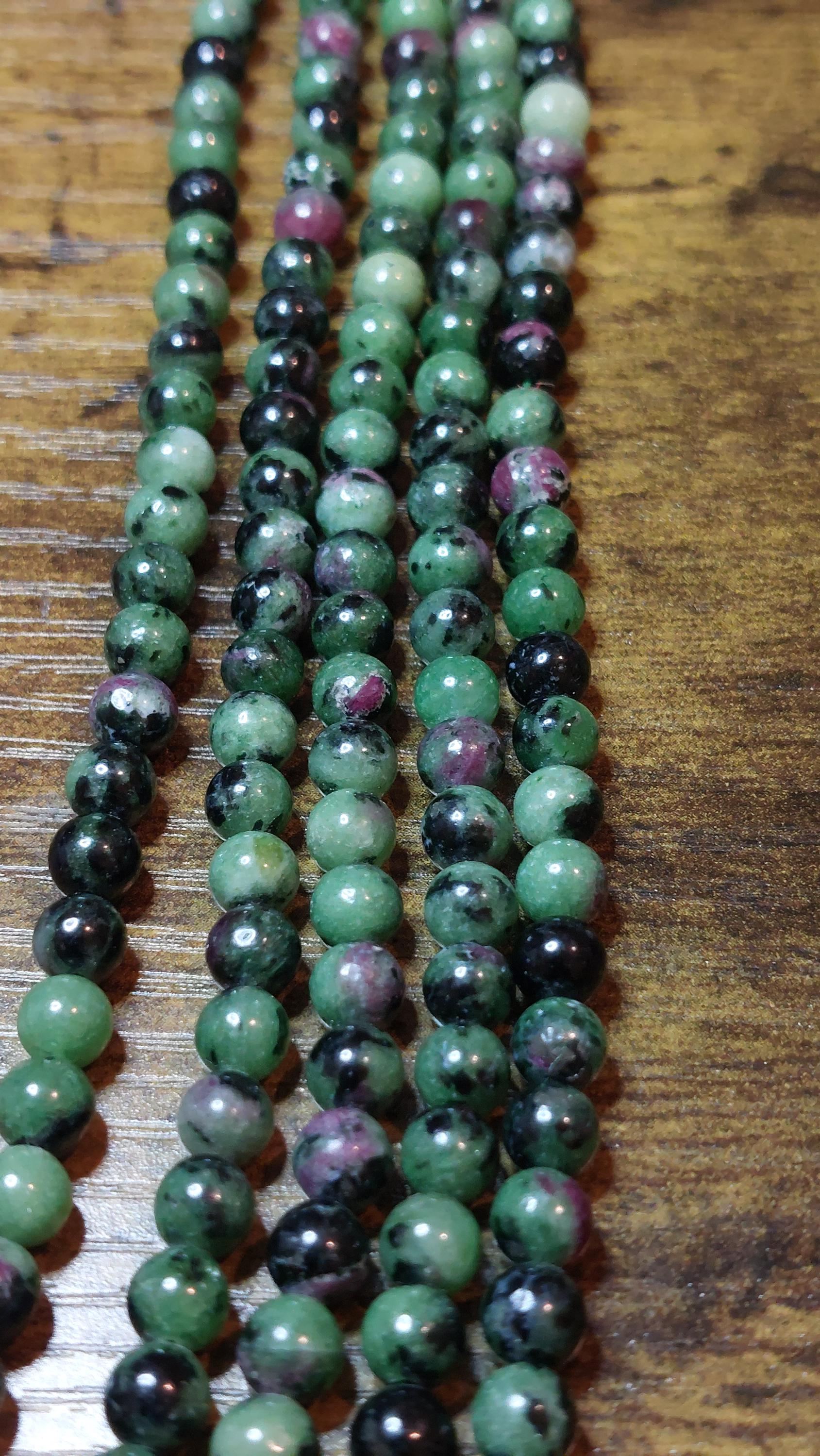 natural zoisite beads 6mm