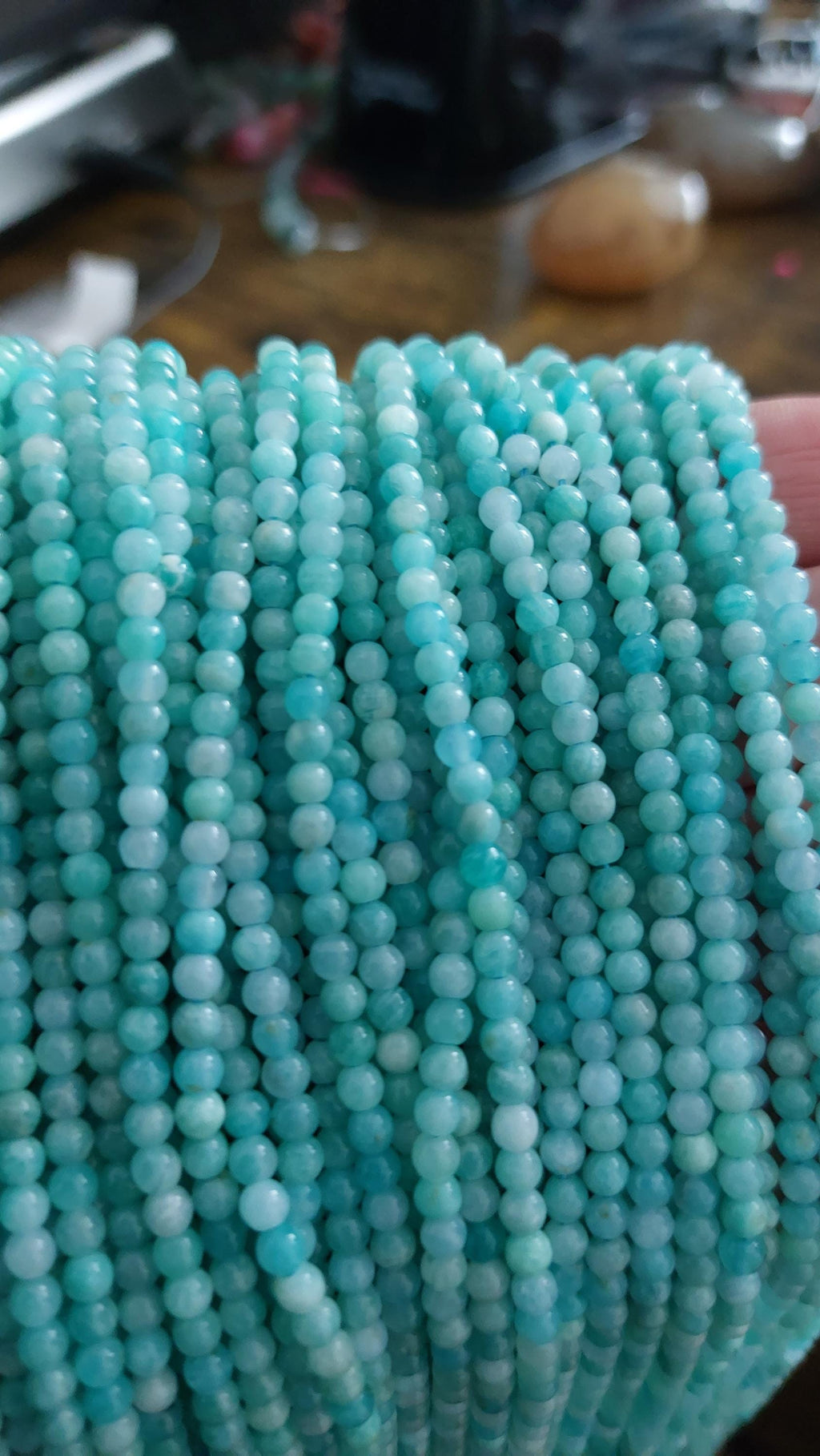 Natural Amazonite Beads 3.5mm
