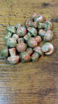 Natural Unakite Mushroom Carving 20mm