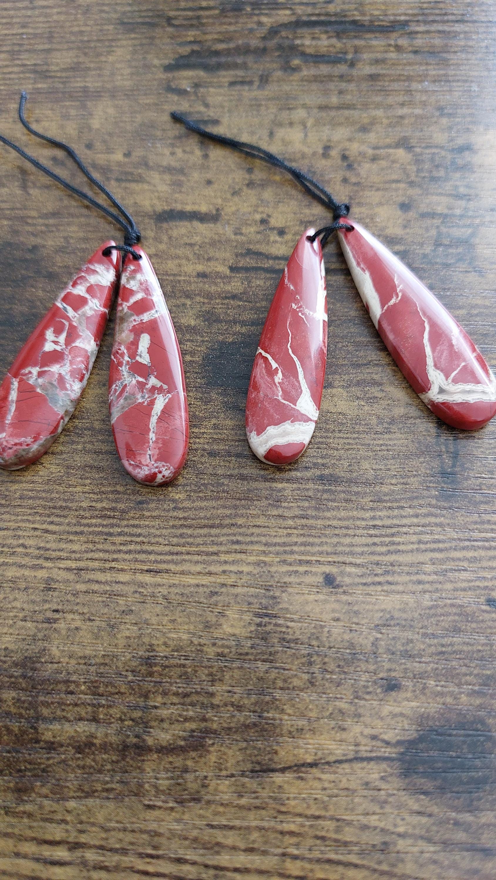 natural red rainbow jasper pendants