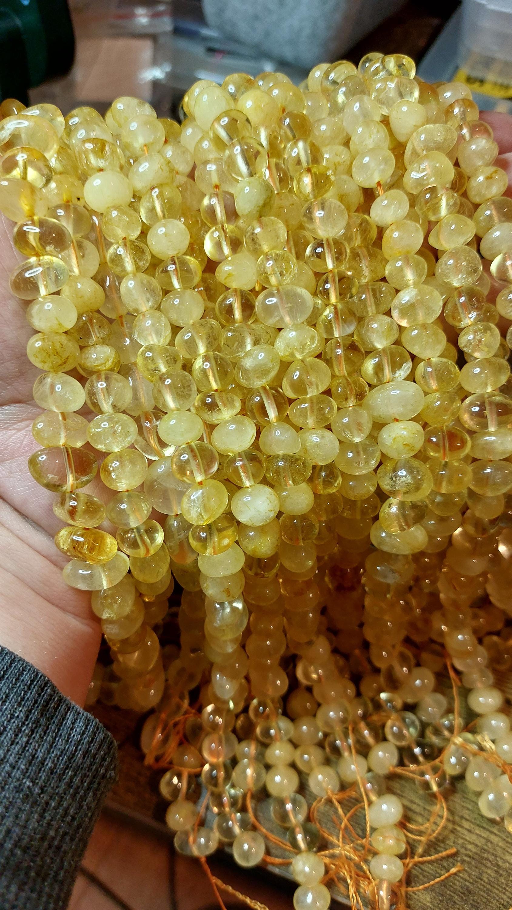 Natural citrine beads nuggets 10-8mm
