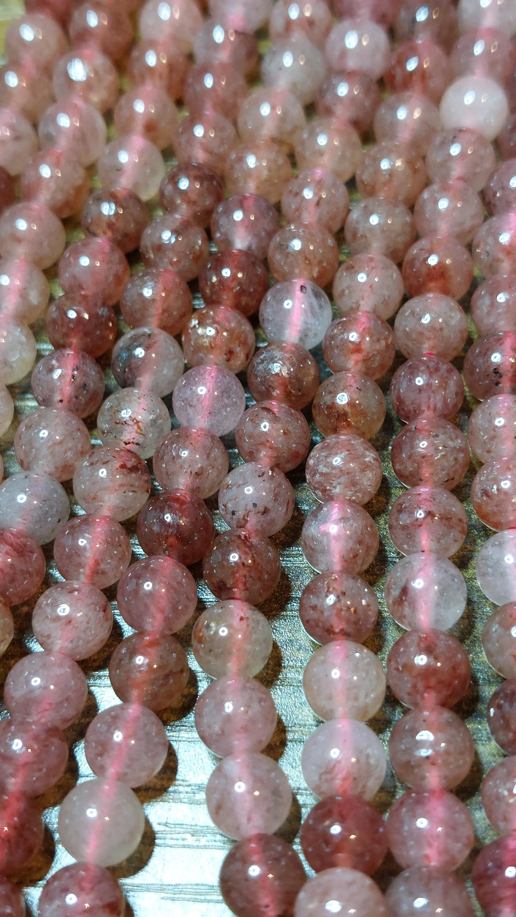 natural strawberry quartz beads 6mm