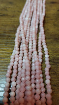 pink opal 4mm Faceted beads