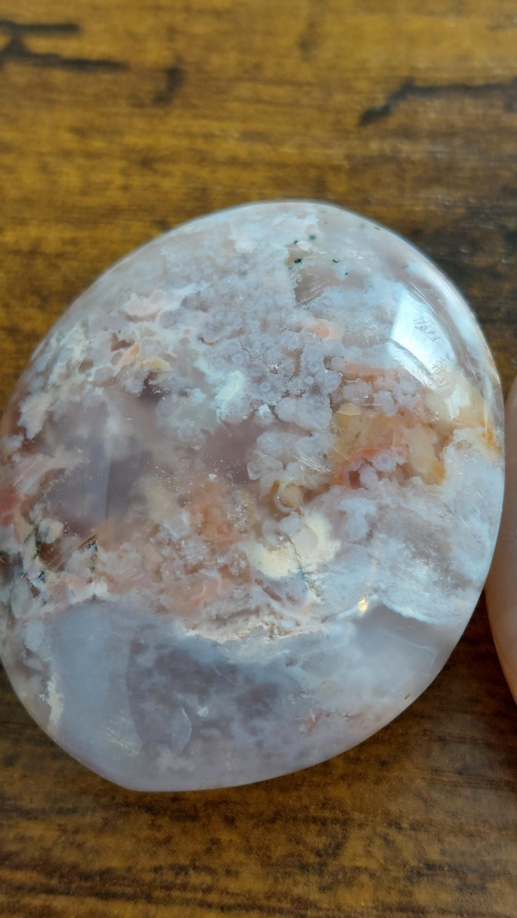 natural flower agate Palmstone