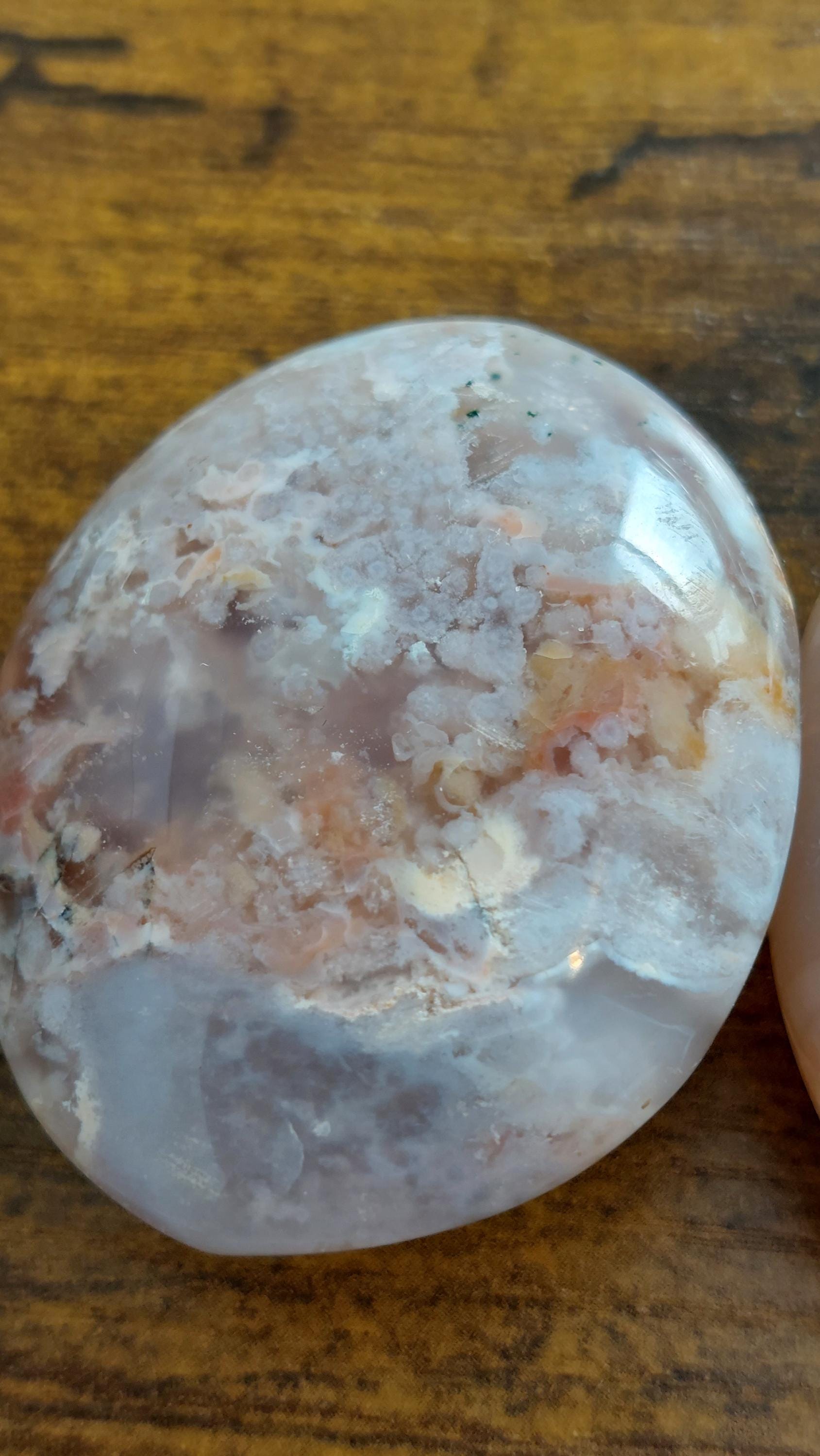 natural flower agate Palmstone