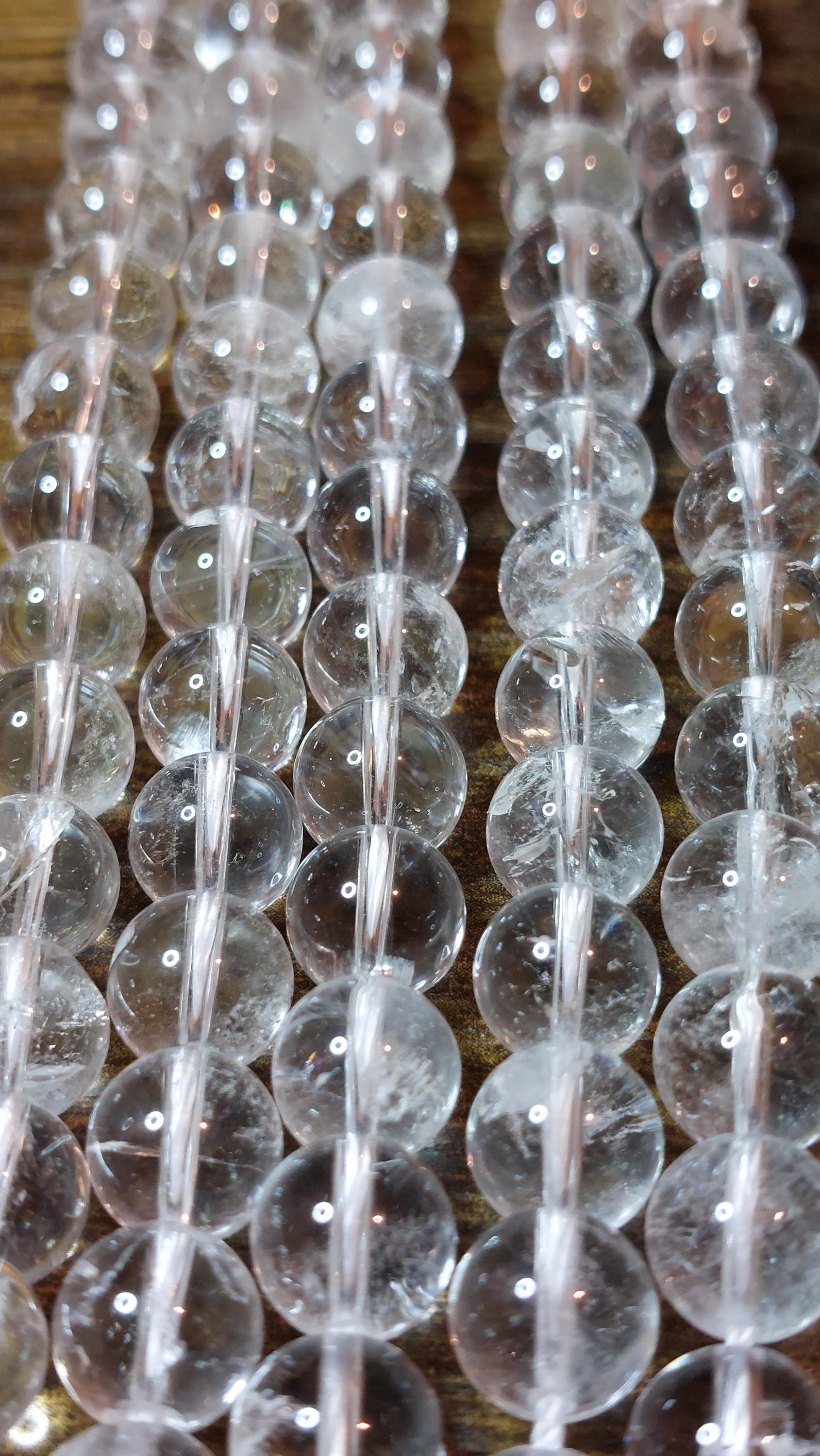 natural quartz crystal 9.5mm beads