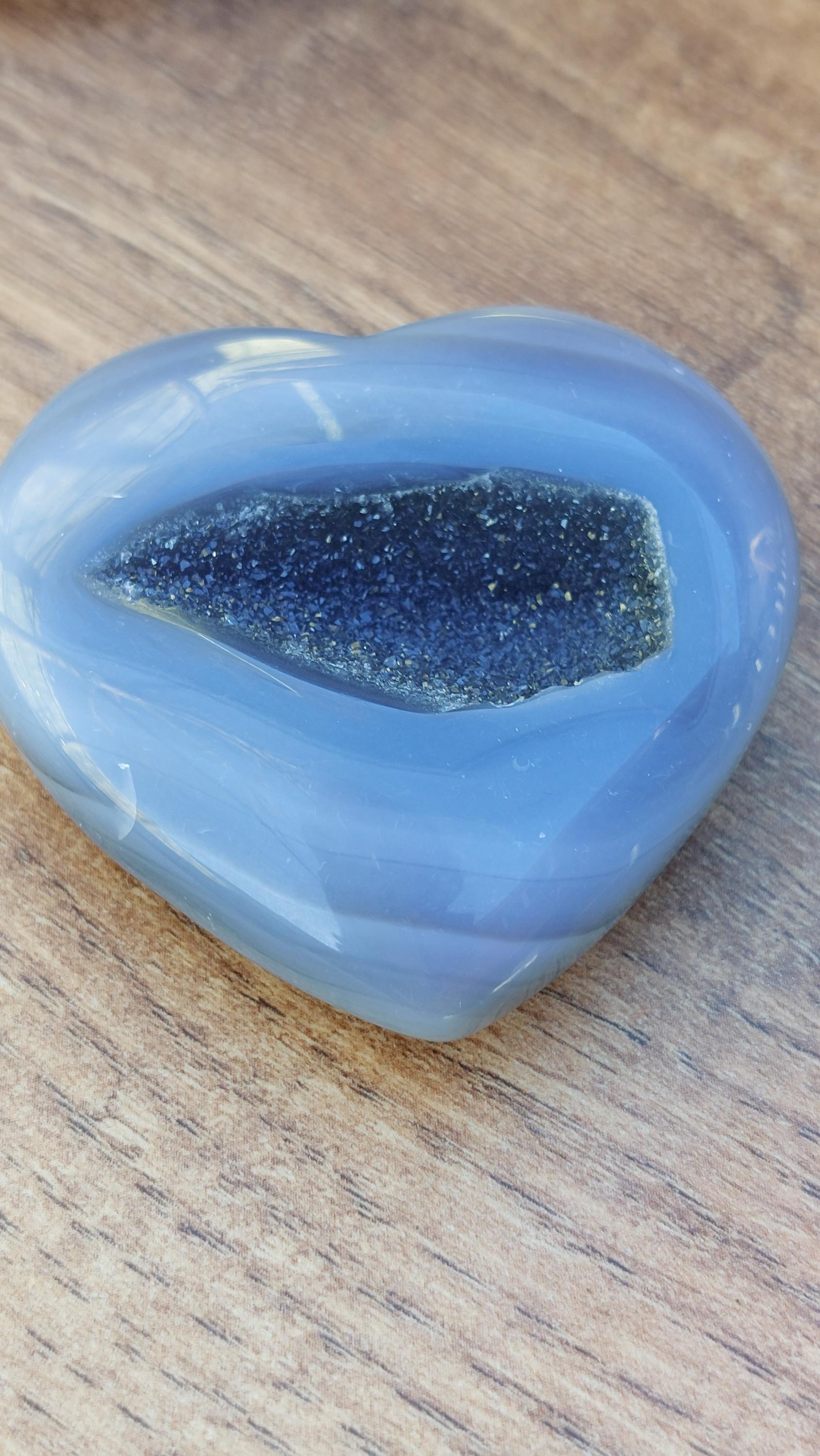 natural grey agate hearts with druzy