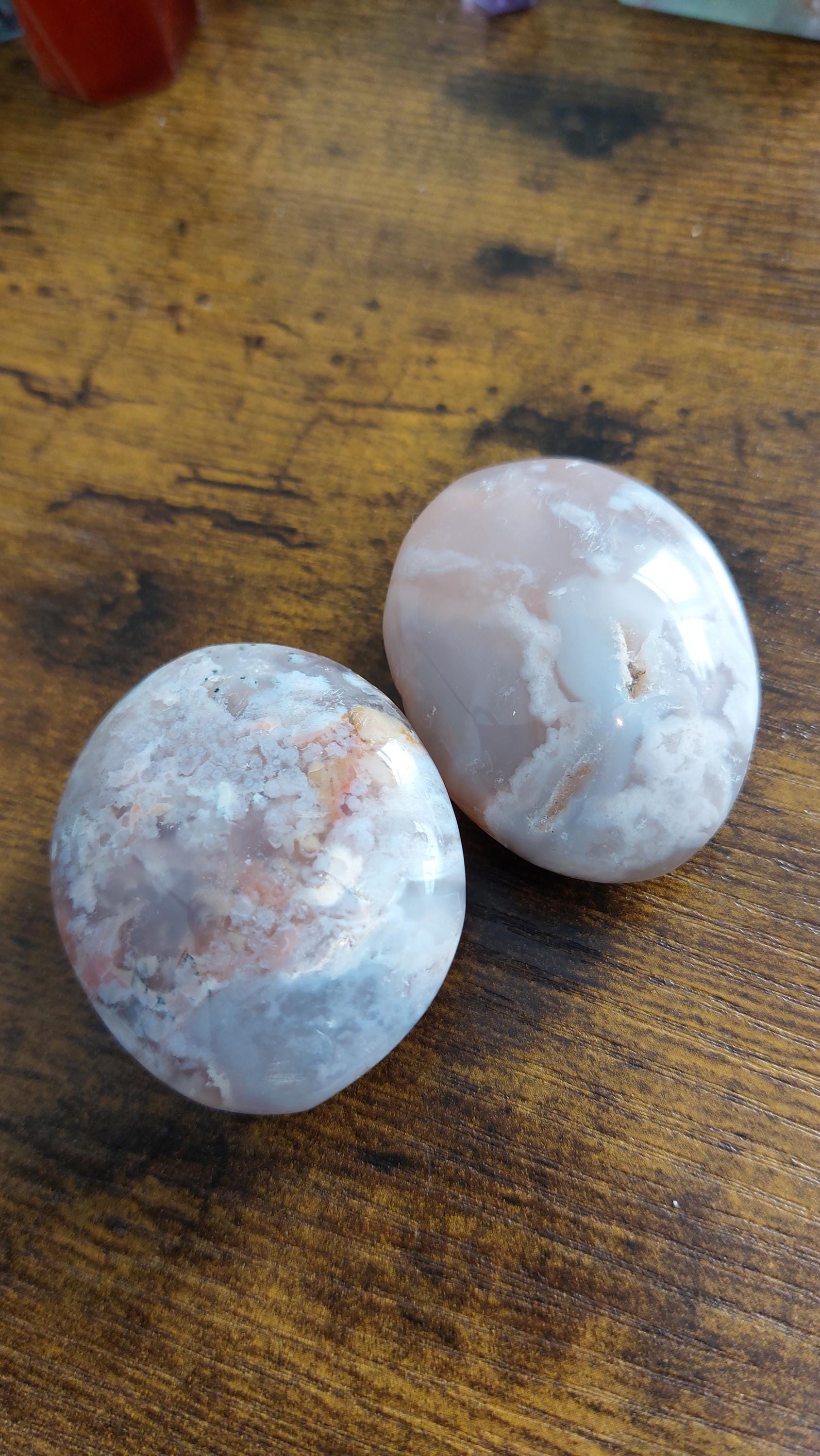 natural flower agate Palmstone