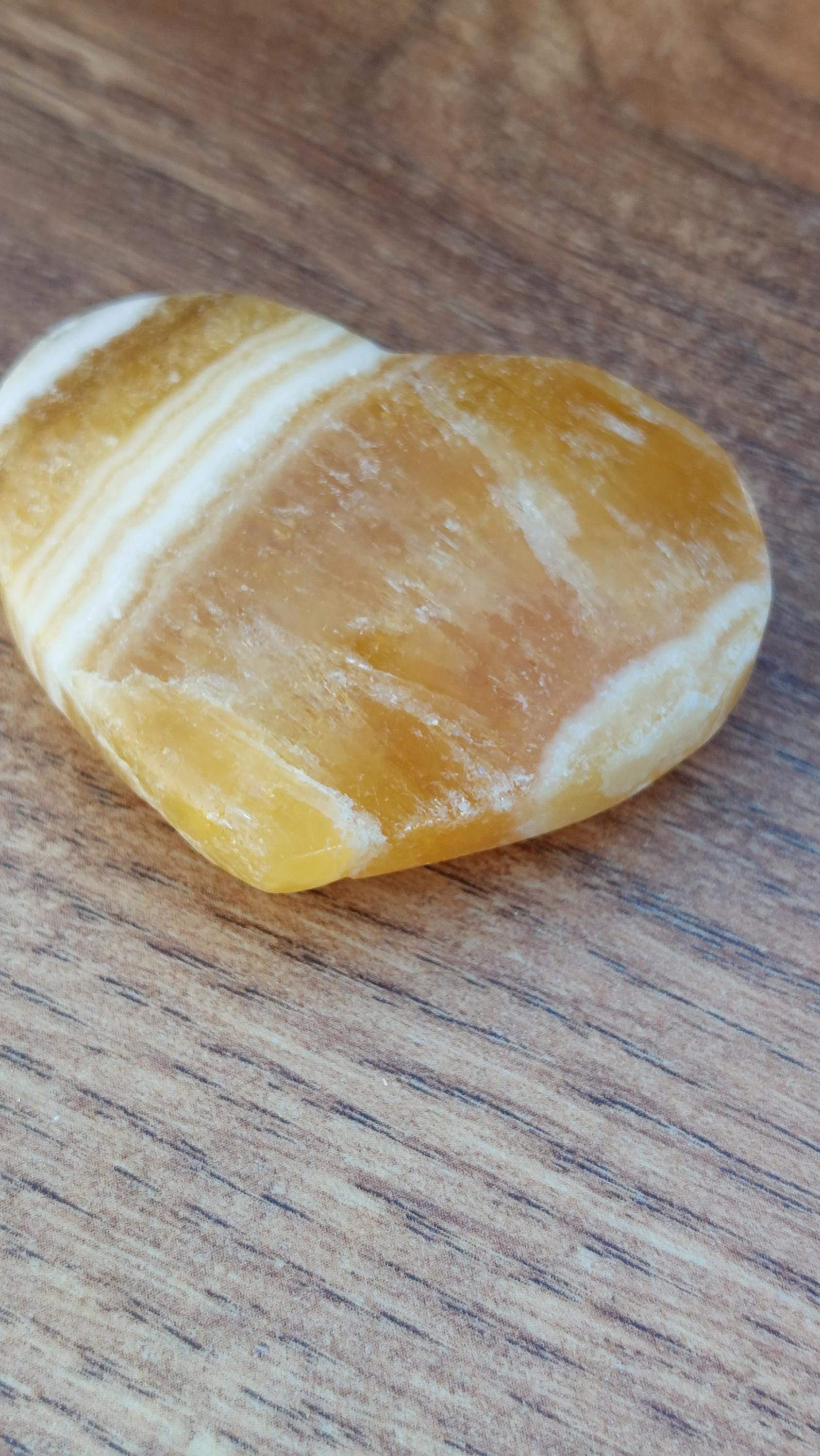 natural calcite carved hearts