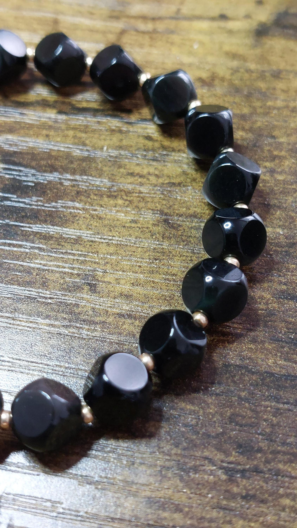 Natural obsidian bracelet