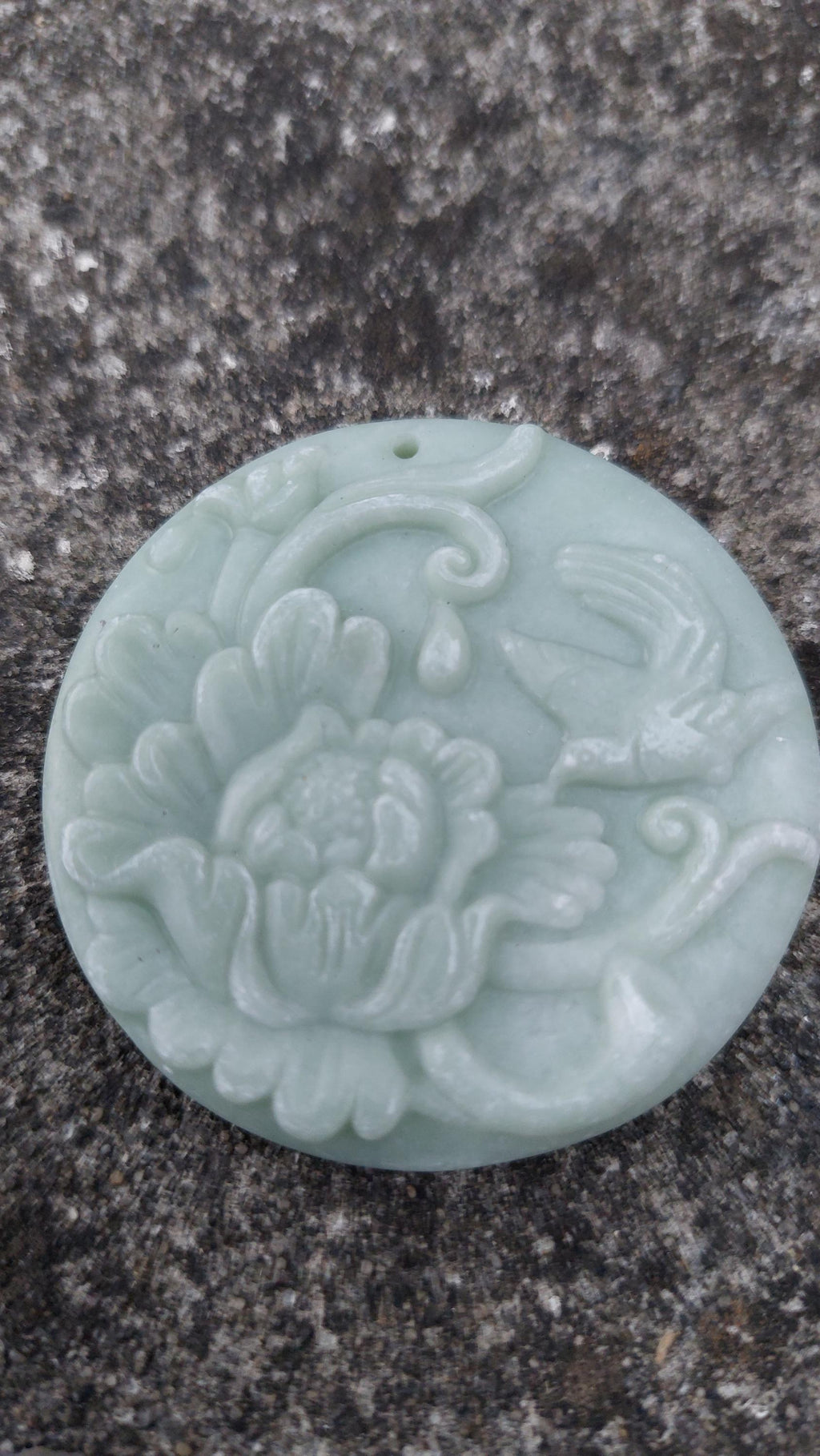 Calcite Carved Flower Pendant