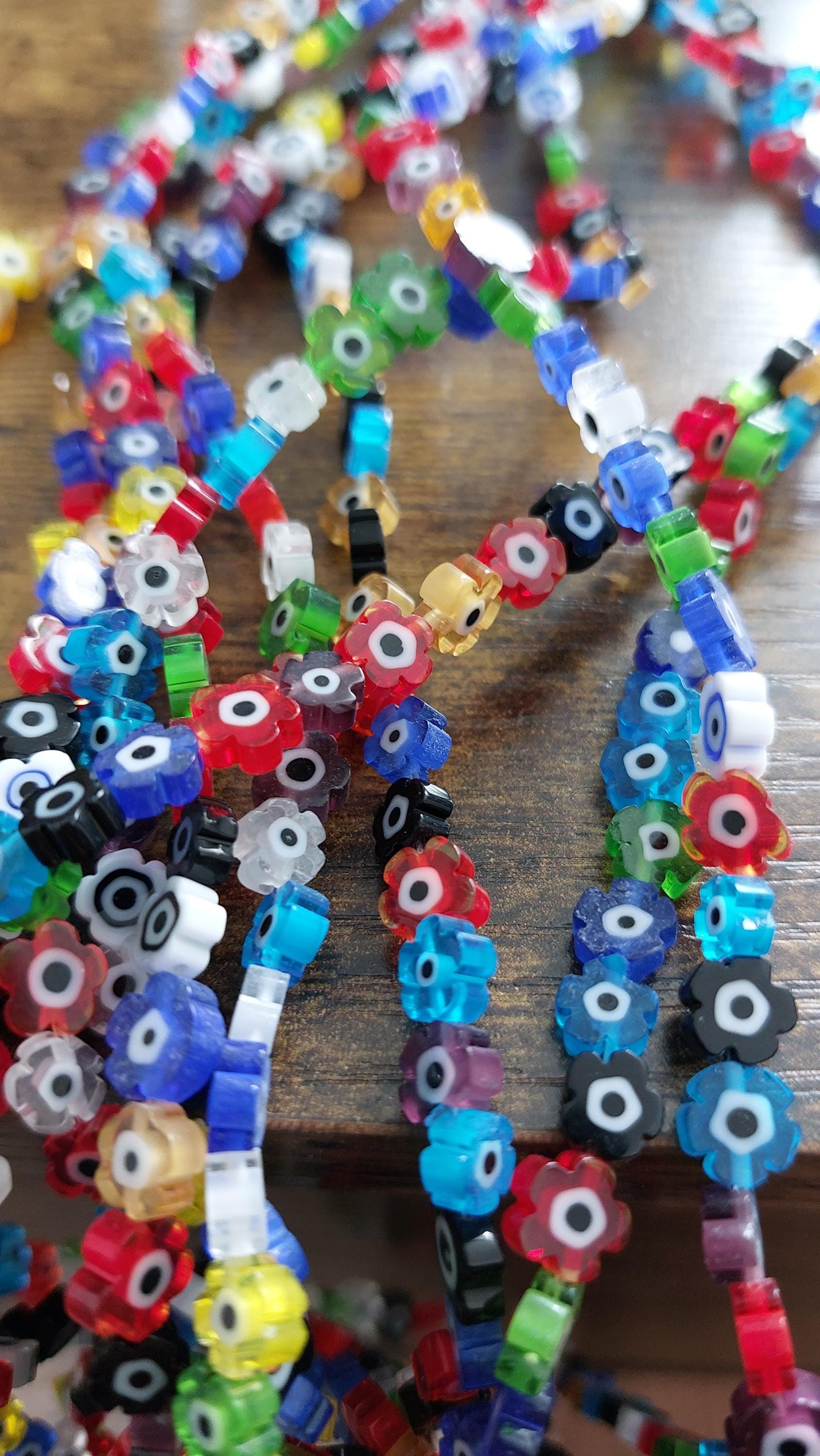lampwork/ millefiori beads 6mm