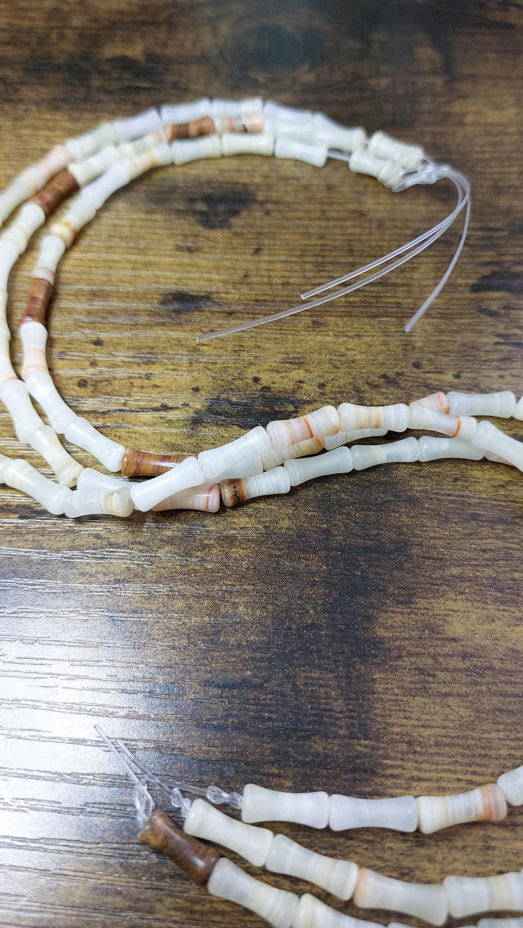 Natural Afghan Jade Bamboo Beads 12x5mm