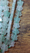 Natural Green Strawberry Quartz Flower Beads 6mm