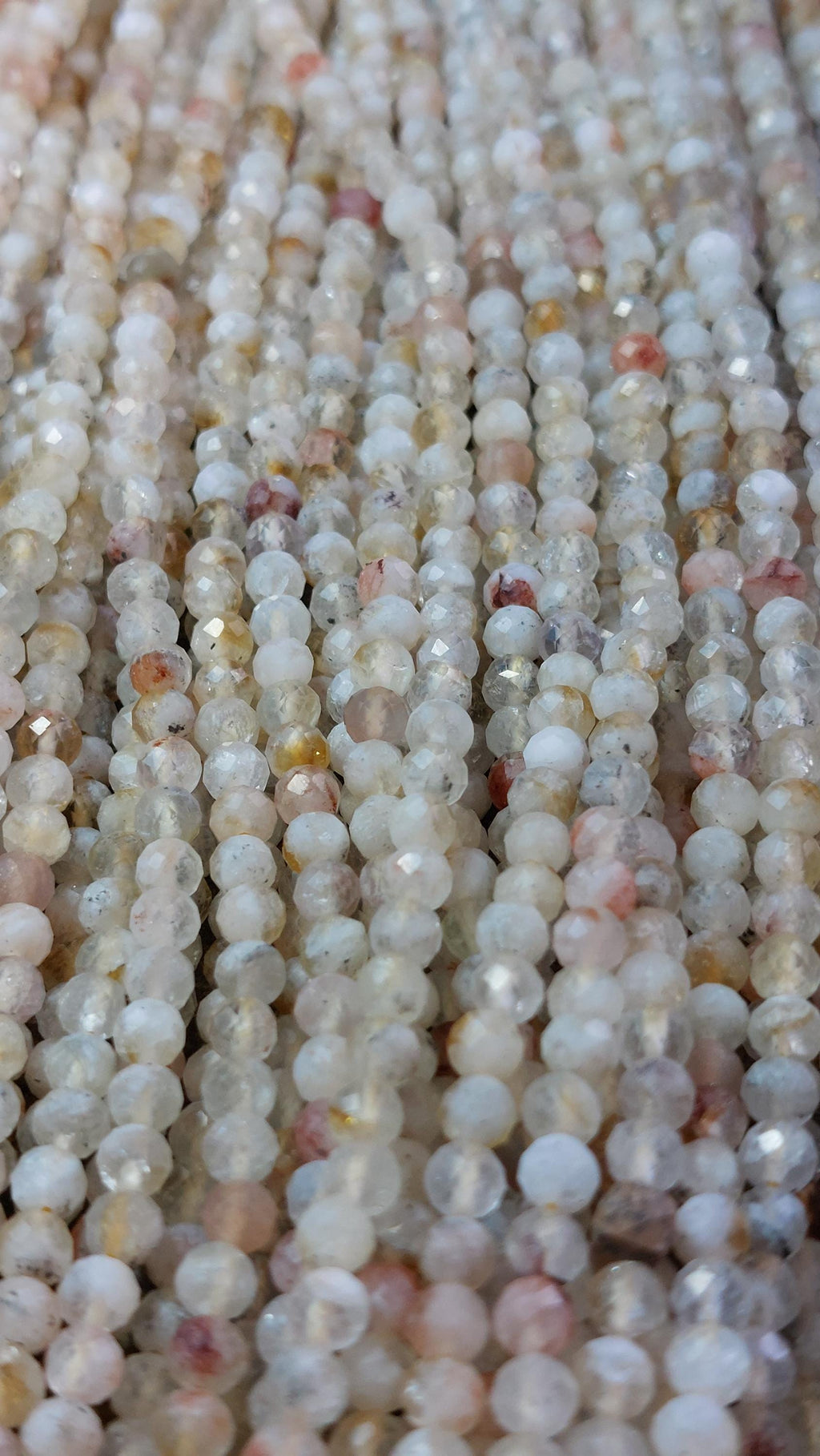 Natural Yellow Quartz Faceted Beads 4mm