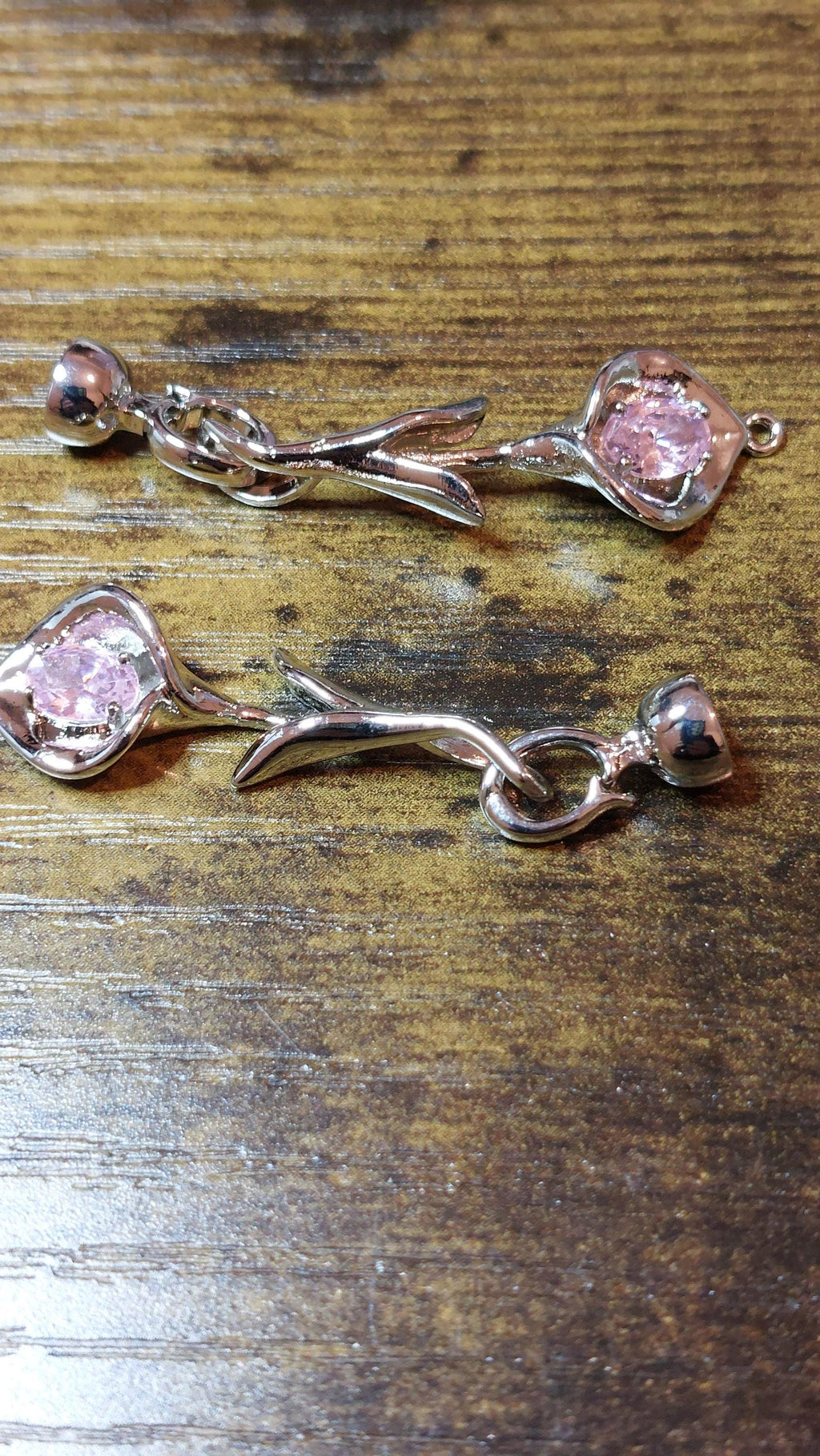 clasp flower with cubic zirconia