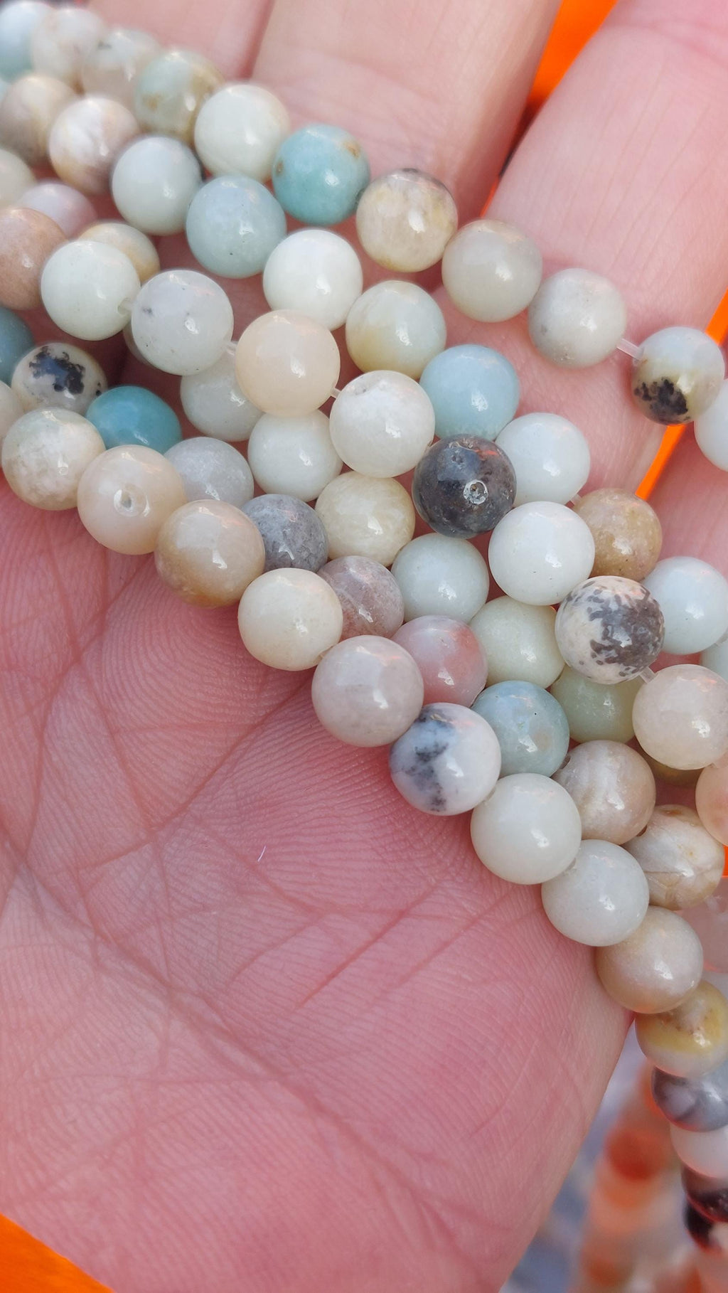 Natural Flower Amazonite beads