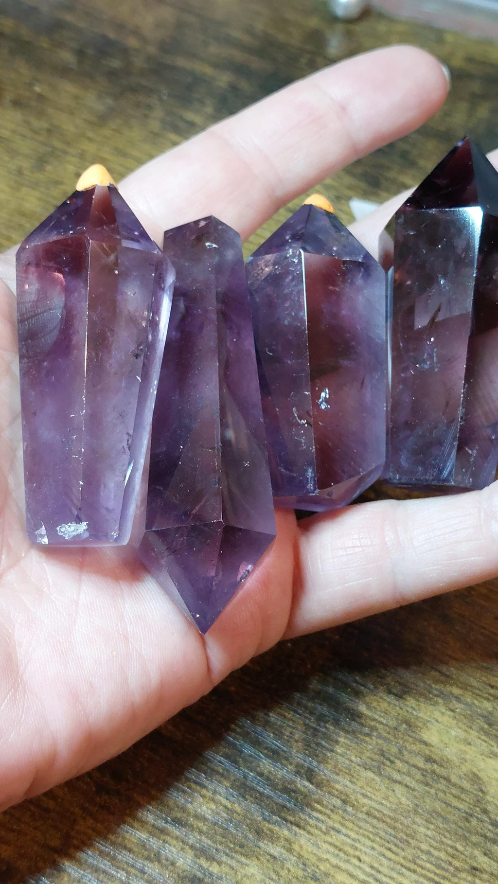 Natural amethyst tower