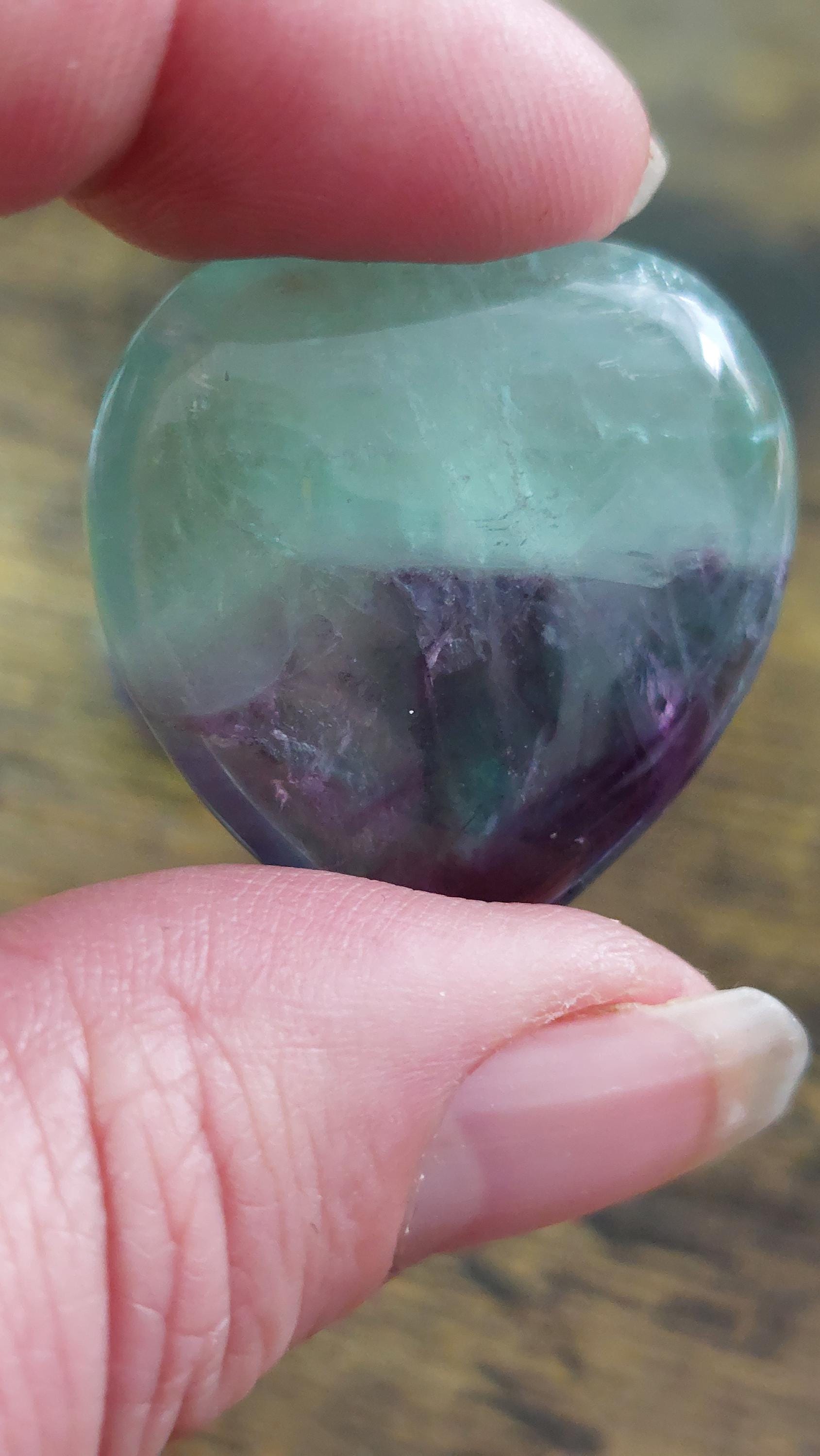 Natural Fluorite Palmstone 30mm