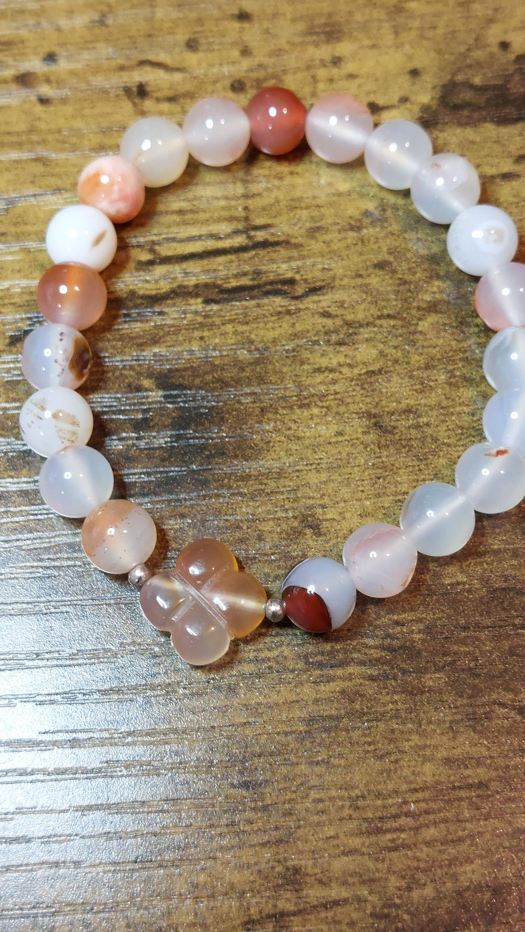 natural agate beaded bracelets