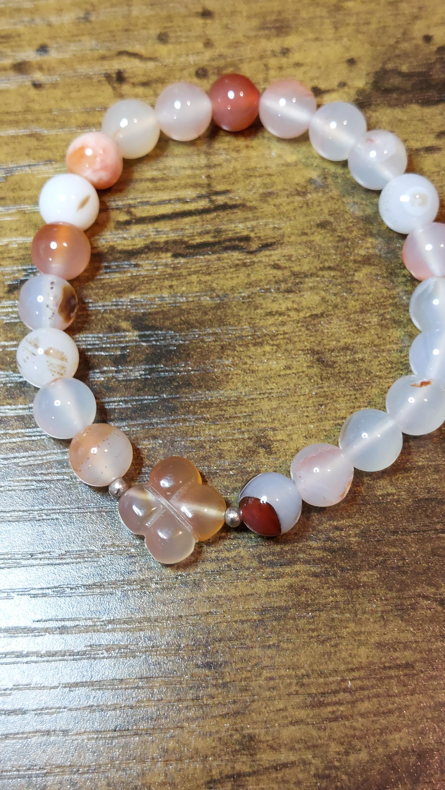 natural agate beaded bracelets