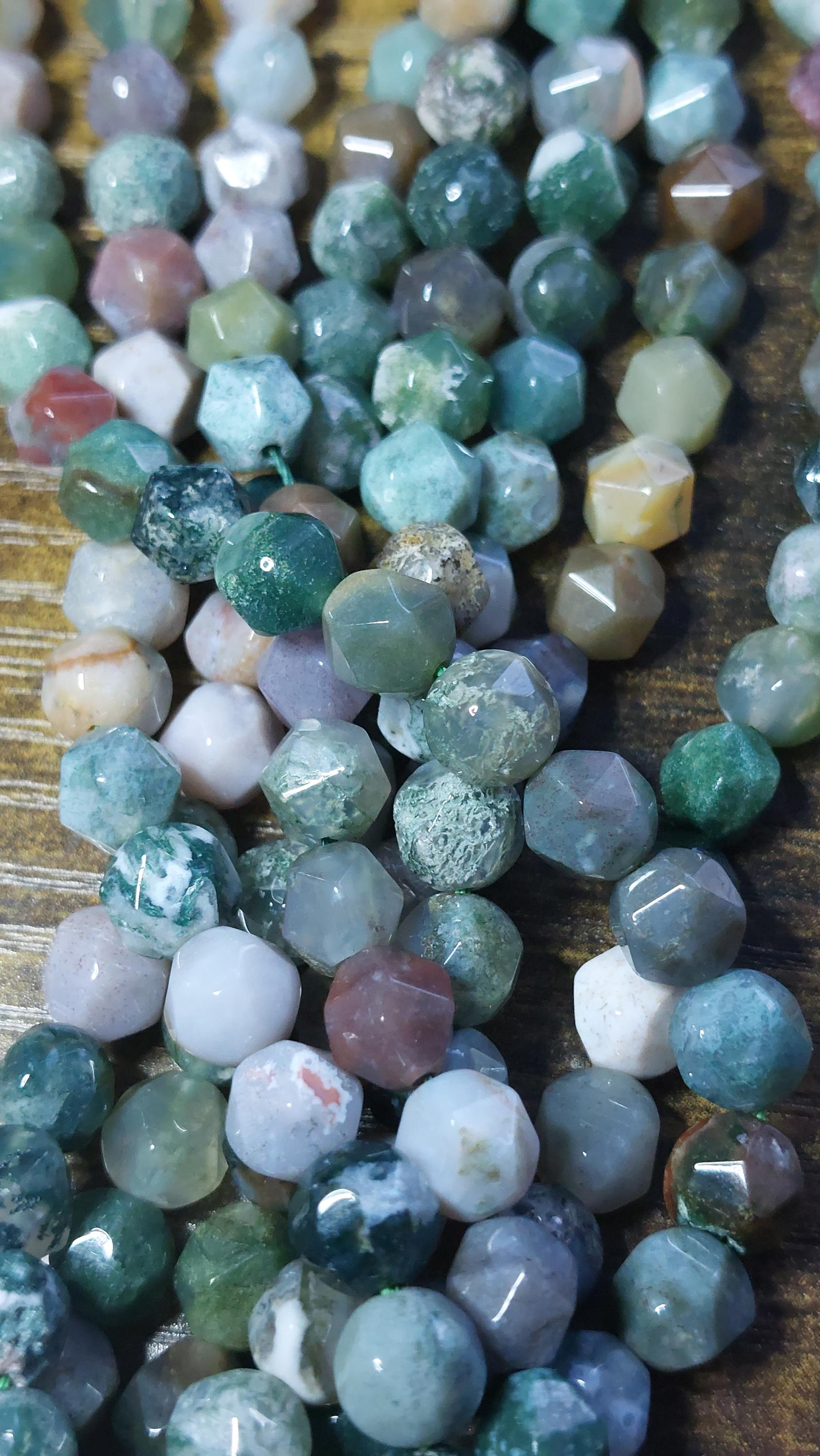 Indian Agate Faceted Beads 8mm