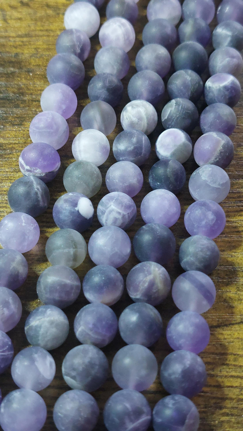 Frosted Amethyst Beads 10mm