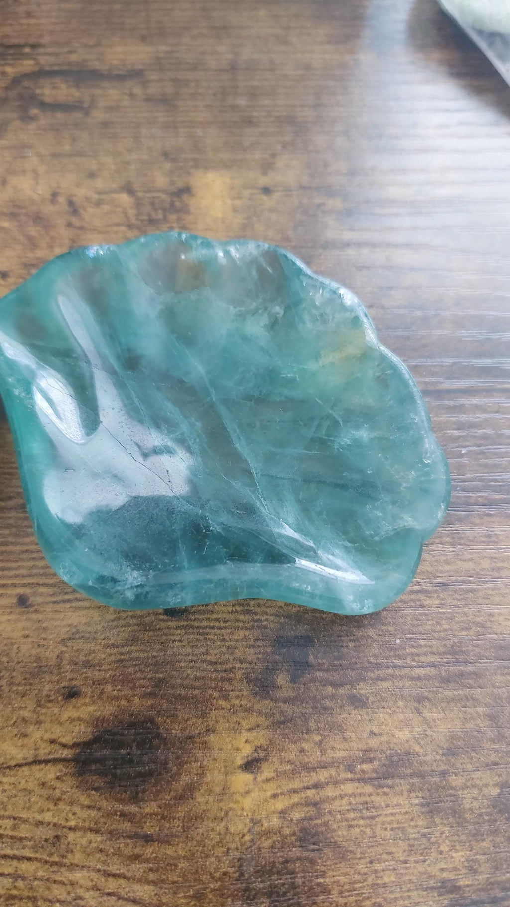 Natural Fluorite carved Shell Shape Bowl