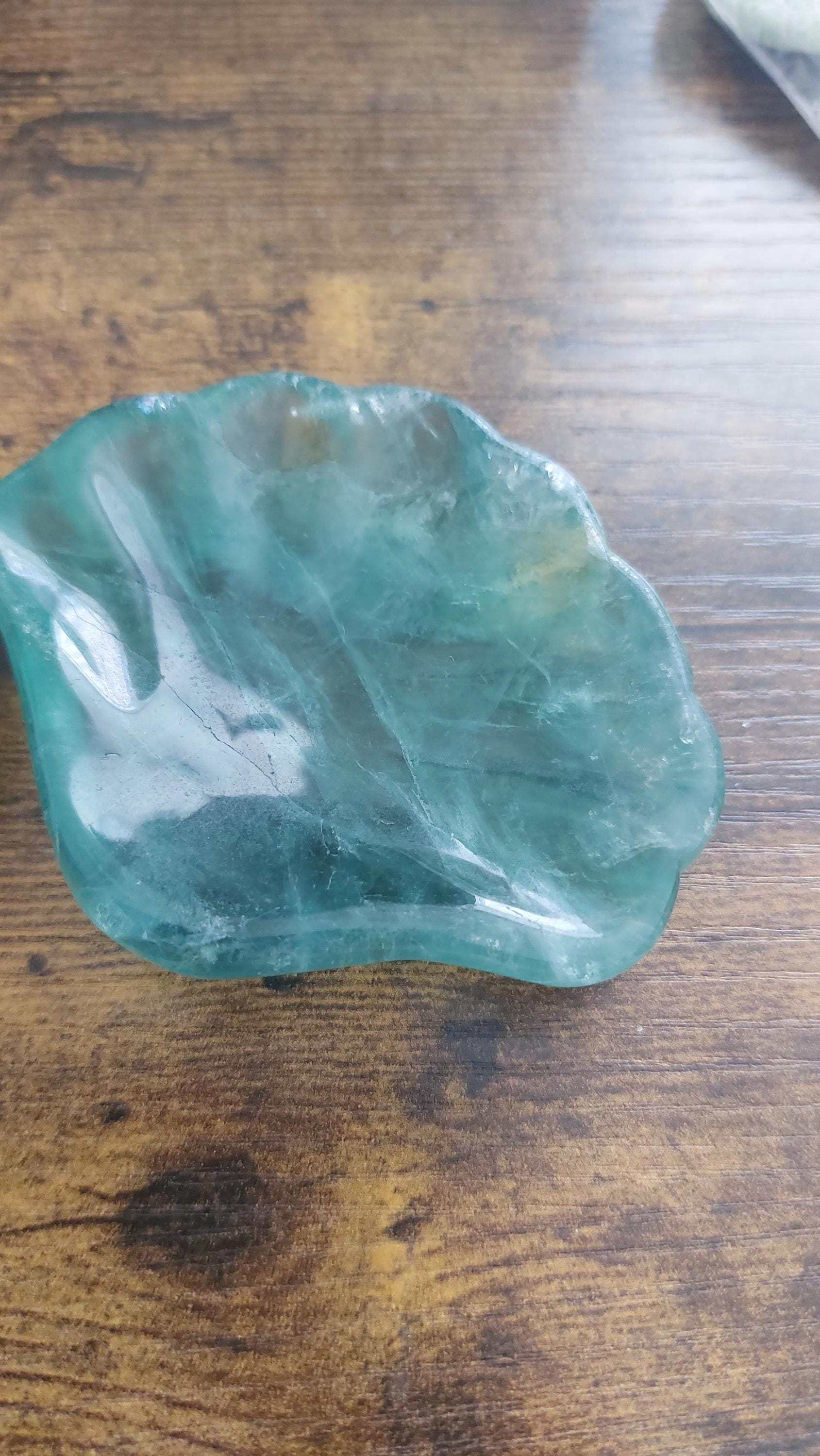 Natural Fluorite carved Shell Shape Bowl