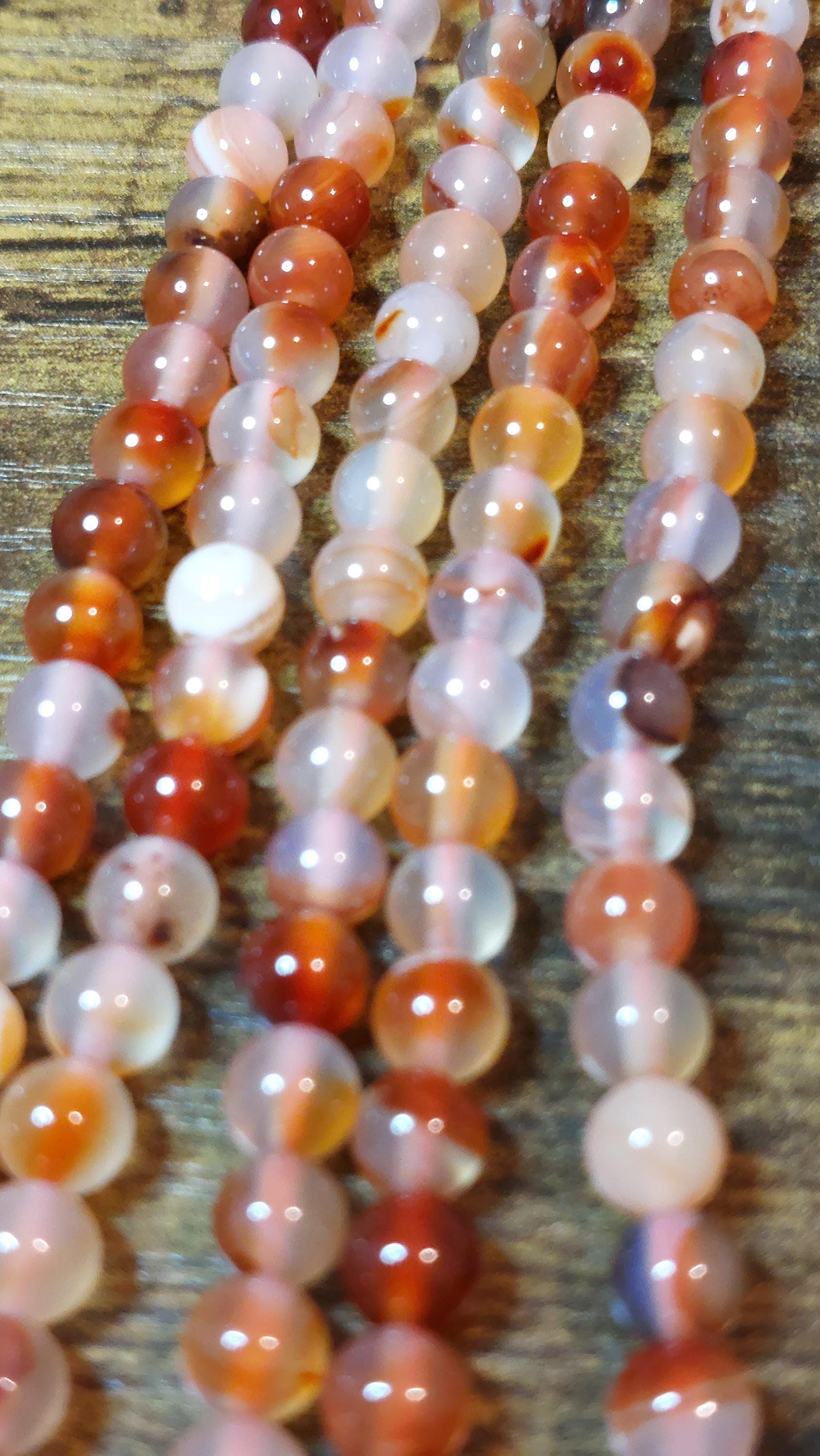 natural Sardonyx 6mm besds