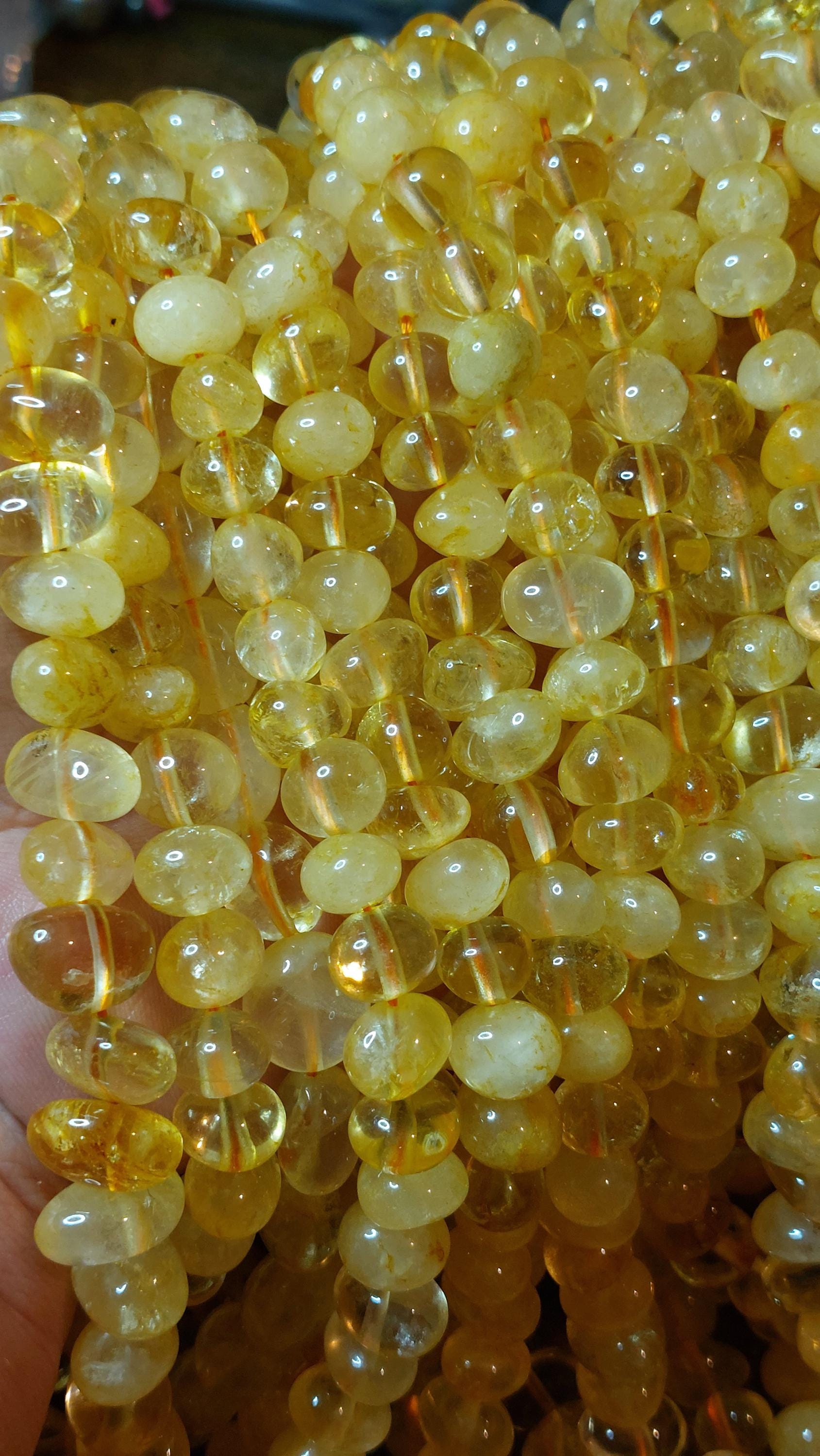 Natural citrine beads nuggets 10-8mm