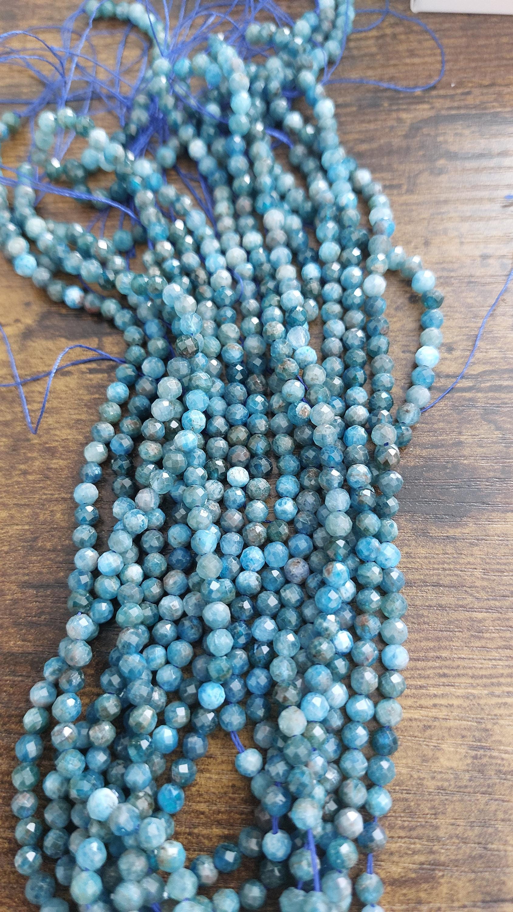 Natural apatite beads 4mm